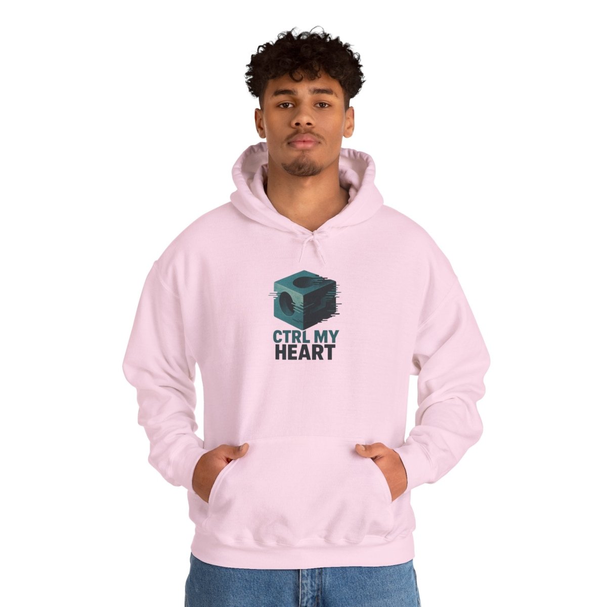 "CTRL MY HEART" CW - 2 Teal Unisex Hoodie, Tech - Inspired Sweatshirt, Gift for Gamers, Cozy Streetwear, Valentine's Day Gift - AI Tee Hero