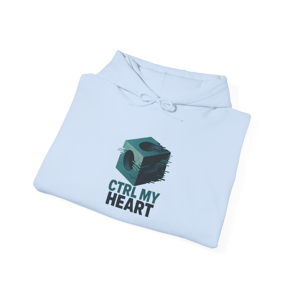 "CTRL MY HEART" CW - 2 Teal Unisex Hoodie, Tech - Inspired Sweatshirt, Gift for Gamers, Cozy Streetwear, Valentine's Day Gift - AI Tee Hero