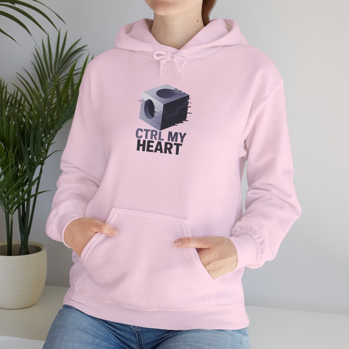 "CTRL MY HEART" CW - 3 Lavender Unisex Hoodie, Tech - Inspired Sweatshirt, Gift for Gamers, Cozy Streetwear, Valentine's Day Gift - AI Tee Hero