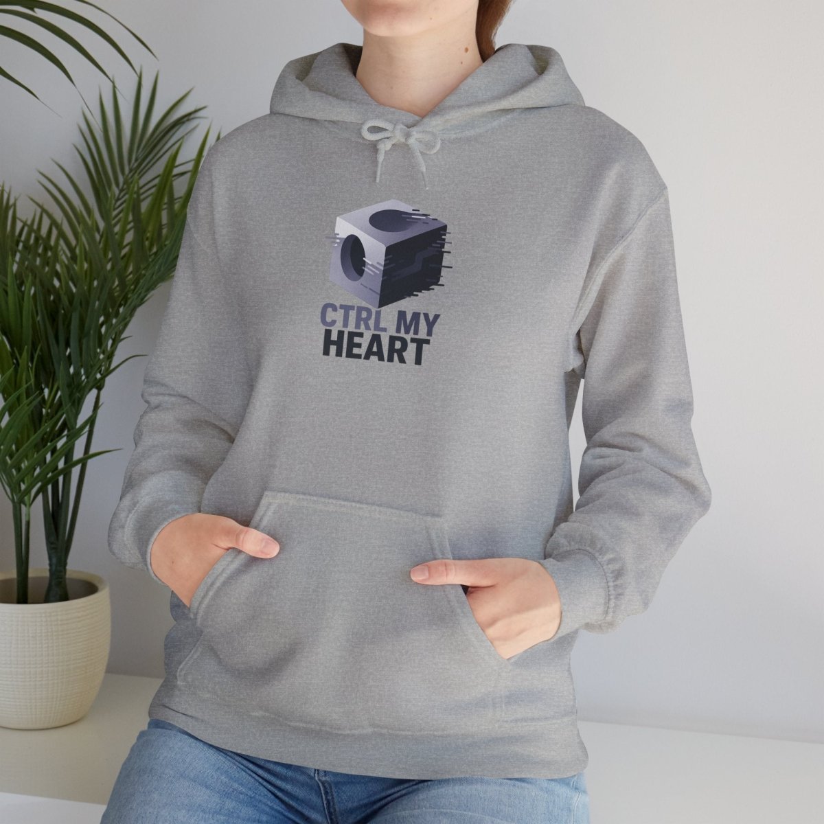 "CTRL MY HEART" CW - 3 Lavender Unisex Hoodie, Tech - Inspired Sweatshirt, Gift for Gamers, Cozy Streetwear, Valentine's Day Gift - AI Tee Hero