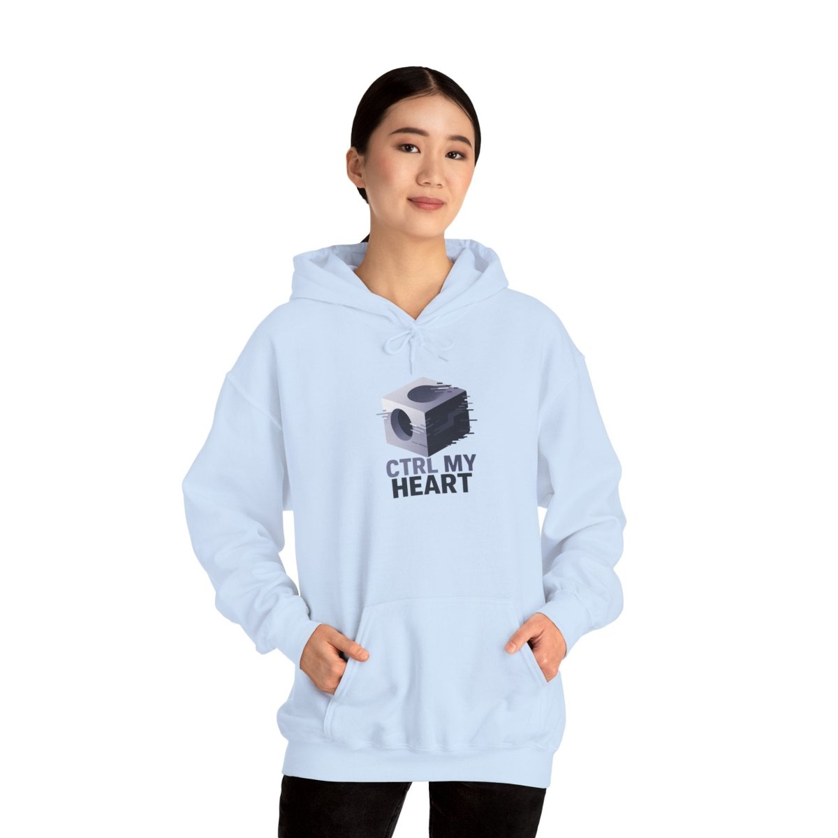 "CTRL MY HEART" CW - 3 Lavender Unisex Hoodie, Tech - Inspired Sweatshirt, Gift for Gamers, Cozy Streetwear, Valentine's Day Gift - AI Tee Hero