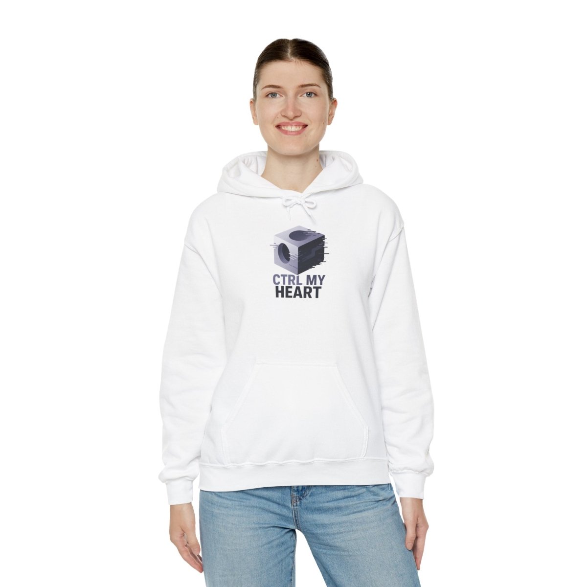 "CTRL MY HEART" CW - 3 Lavender Unisex Hoodie, Tech - Inspired Sweatshirt, Gift for Gamers, Cozy Streetwear, Valentine's Day Gift - AI Tee Hero