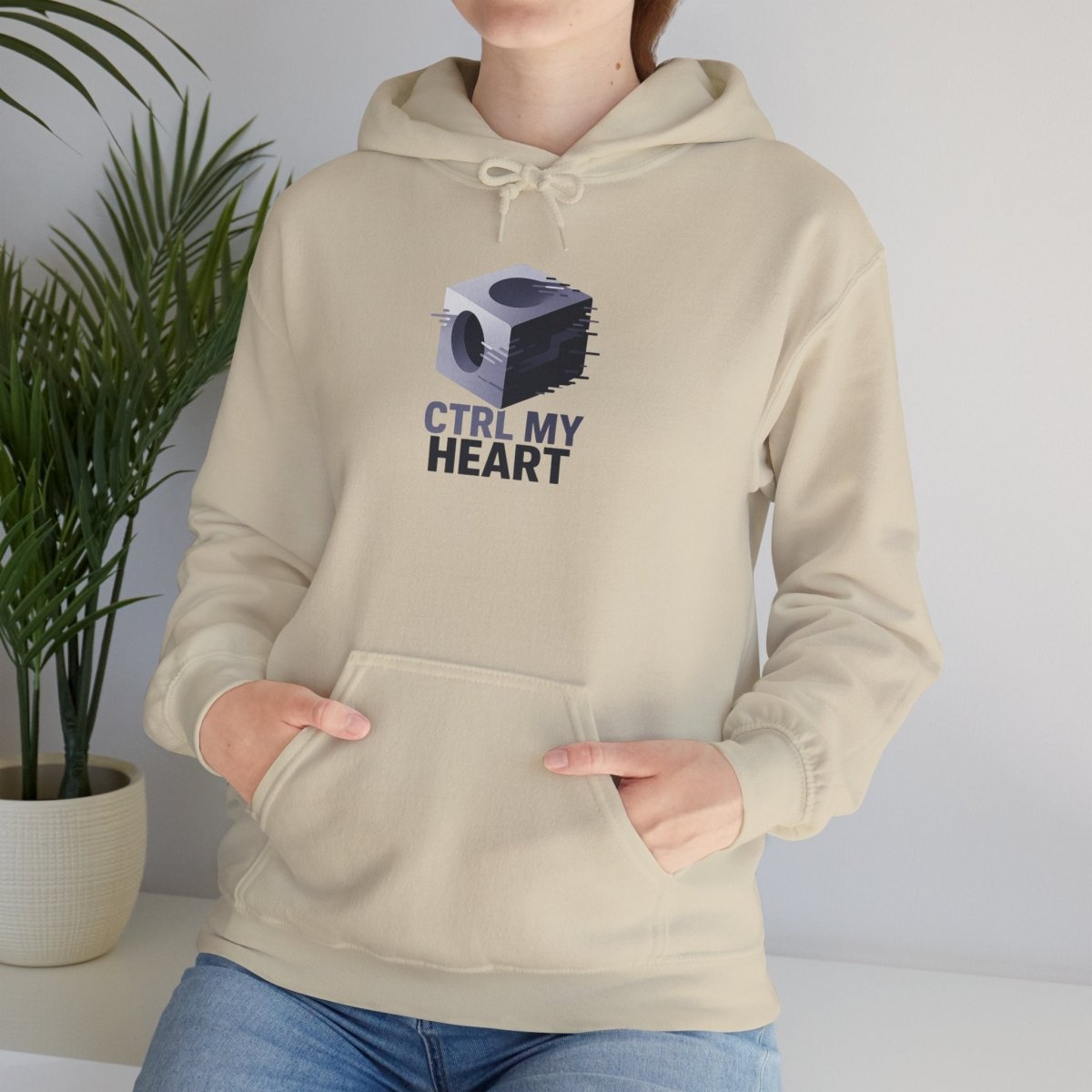 "CTRL MY HEART" CW - 3 Lavender Unisex Hoodie, Tech - Inspired Sweatshirt, Gift for Gamers, Cozy Streetwear, Valentine's Day Gift - AI Tee Hero