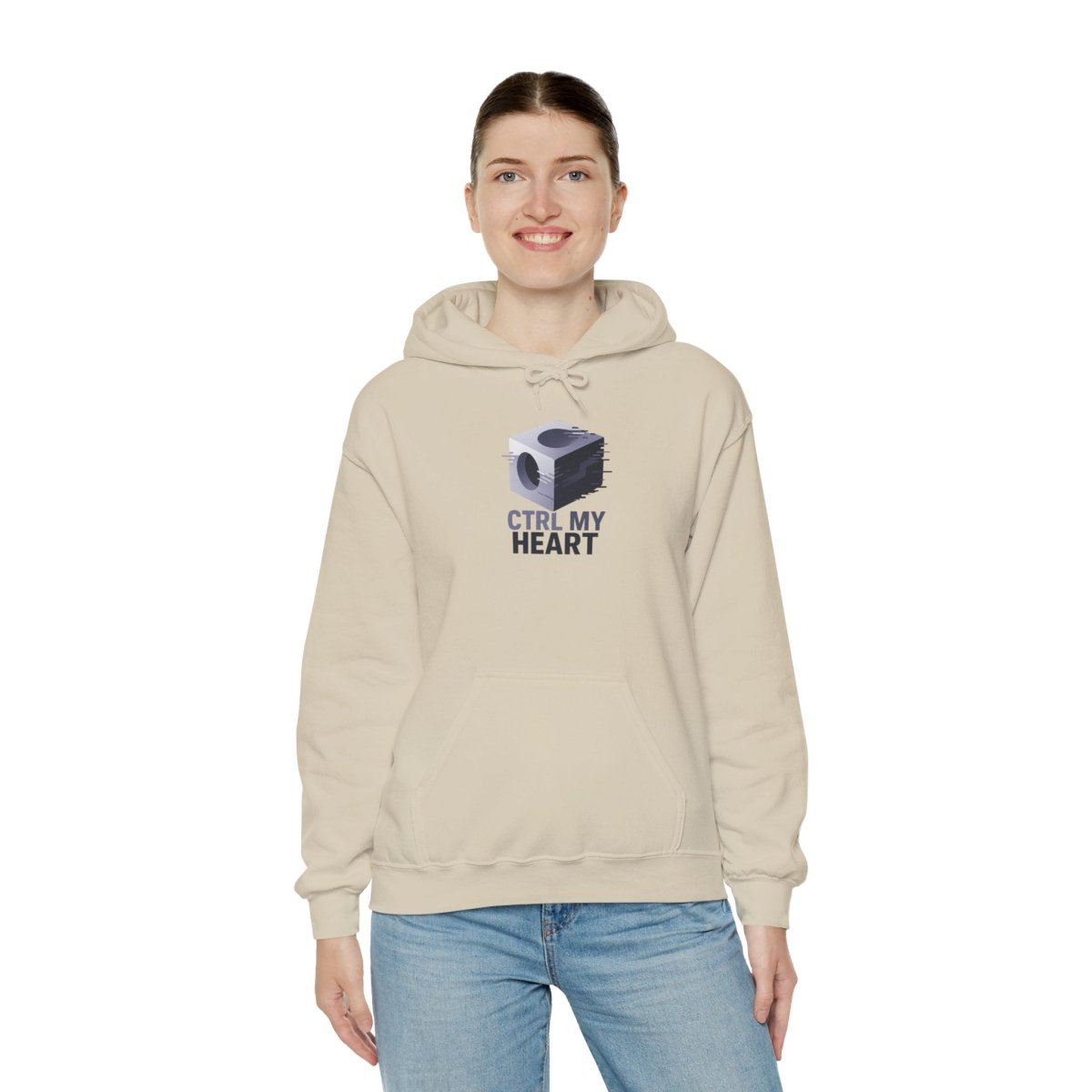 "CTRL MY HEART" CW - 3 Lavender Unisex Hoodie, Tech - Inspired Sweatshirt, Gift for Gamers, Cozy Streetwear, Valentine's Day Gift - AI Tee Hero