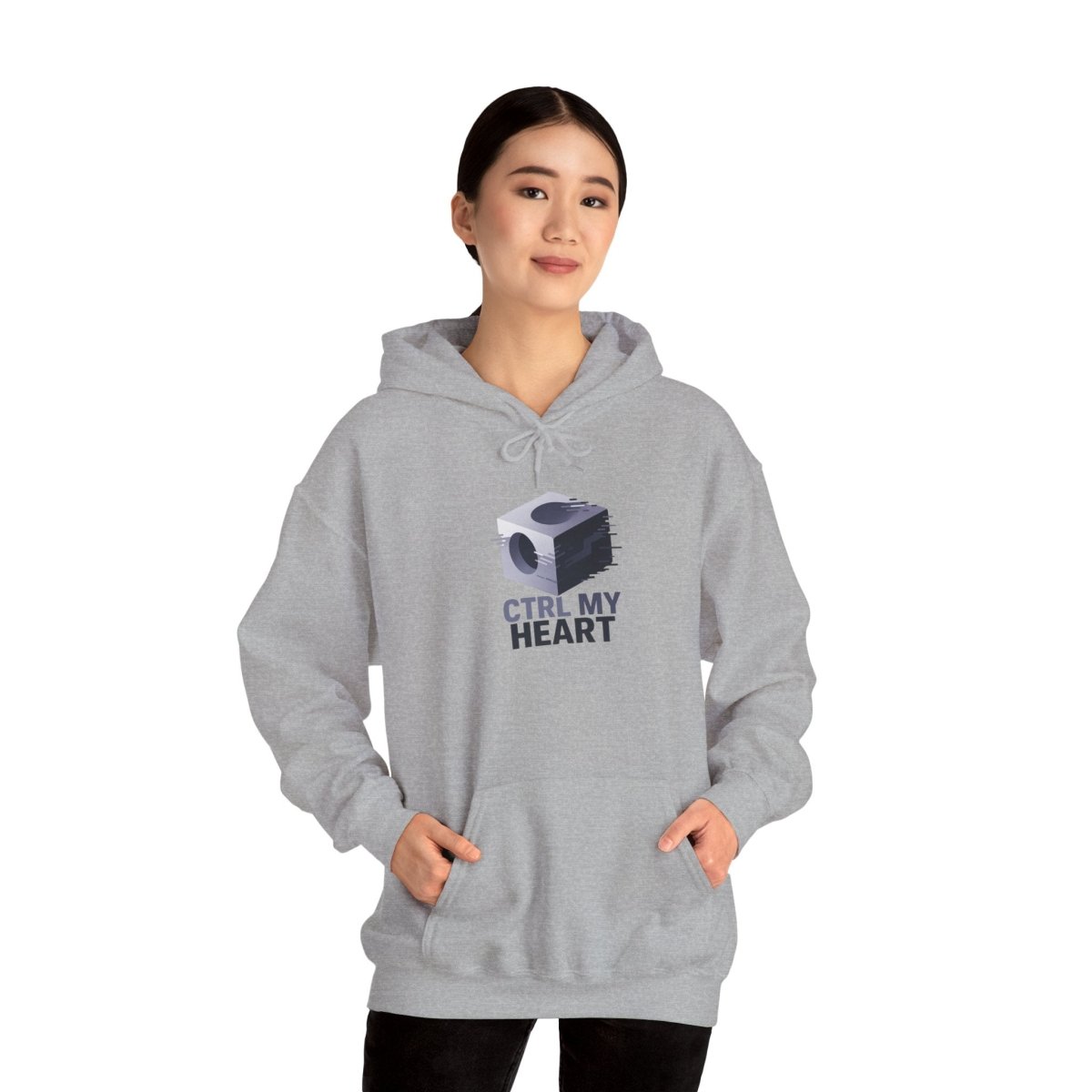 "CTRL MY HEART" CW - 3 Lavender Unisex Hoodie, Tech - Inspired Sweatshirt, Gift for Gamers, Cozy Streetwear, Valentine's Day Gift - AI Tee Hero