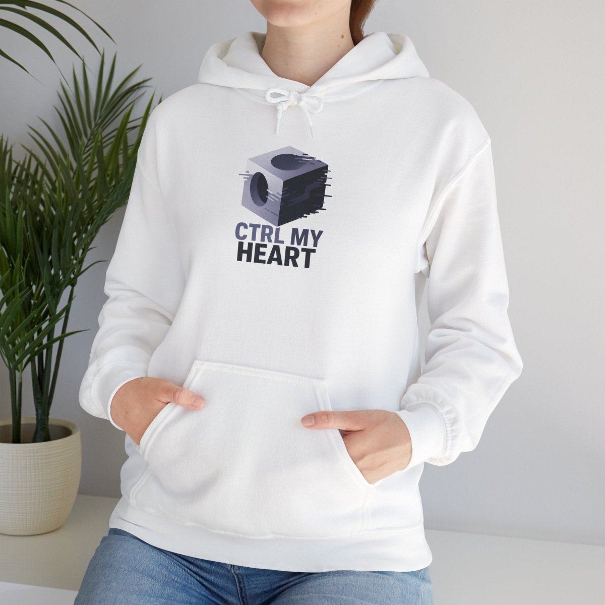 "CTRL MY HEART" CW - 3 Lavender Unisex Hoodie, Tech - Inspired Sweatshirt, Gift for Gamers, Cozy Streetwear, Valentine's Day Gift - AI Tee Hero