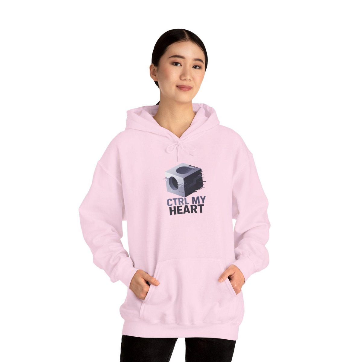"CTRL MY HEART" CW - 3 Lavender Unisex Hoodie, Tech - Inspired Sweatshirt, Gift for Gamers, Cozy Streetwear, Valentine's Day Gift - AI Tee Hero
