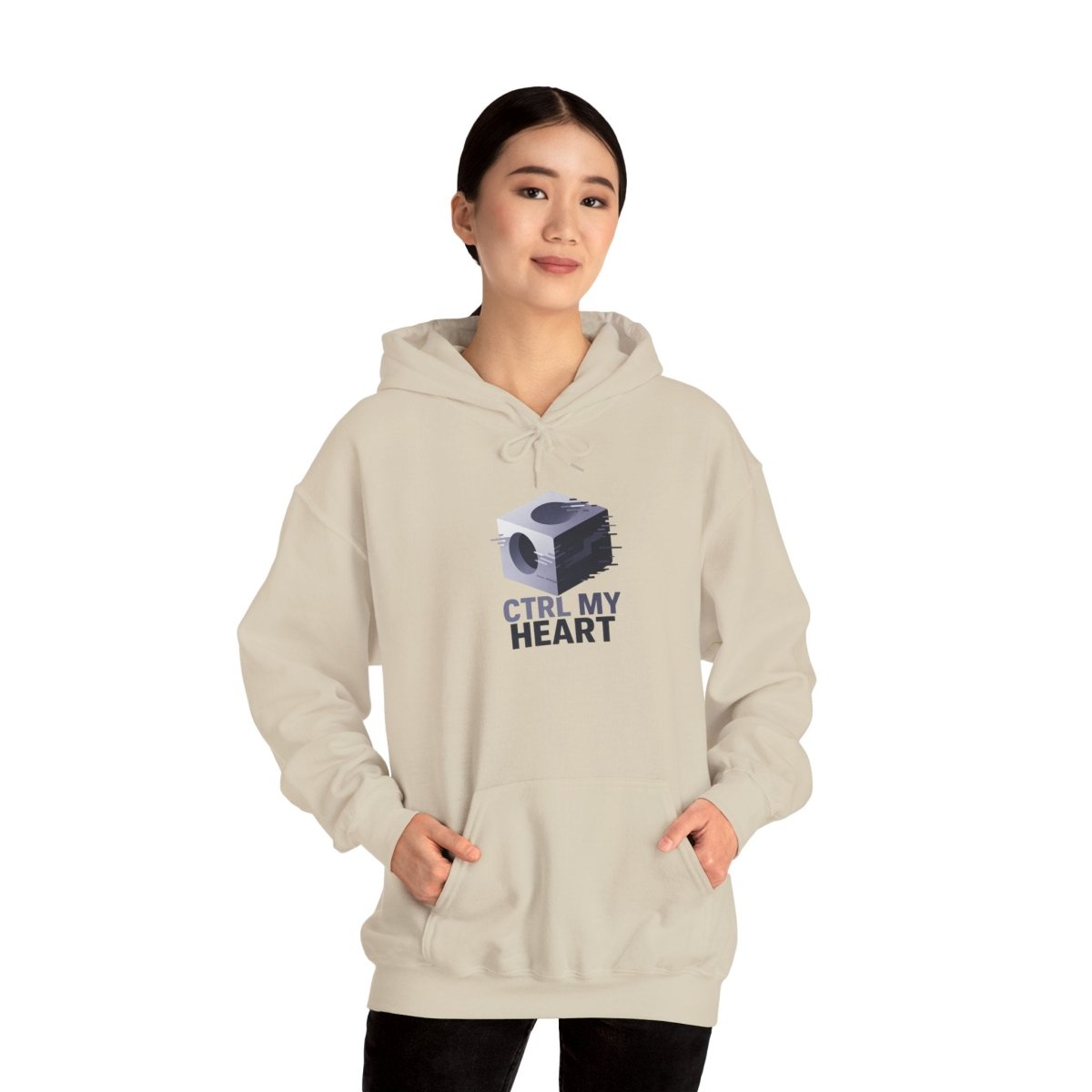 "CTRL MY HEART" CW - 3 Lavender Unisex Hoodie, Tech - Inspired Sweatshirt, Gift for Gamers, Cozy Streetwear, Valentine's Day Gift - AI Tee Hero