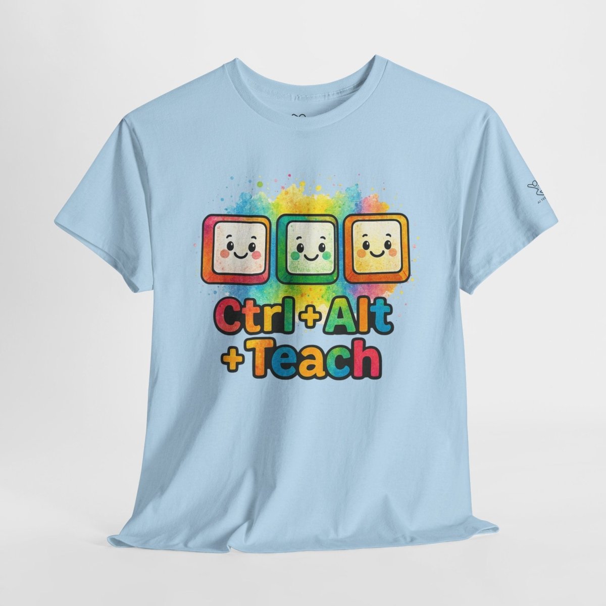 "CTRL.Alt.Teach" Colorful Teacher Tee Gift for Educators, Funny Teaching Shirt, Back to School Apparel, Classroom Humor Top - AI Tee Hero