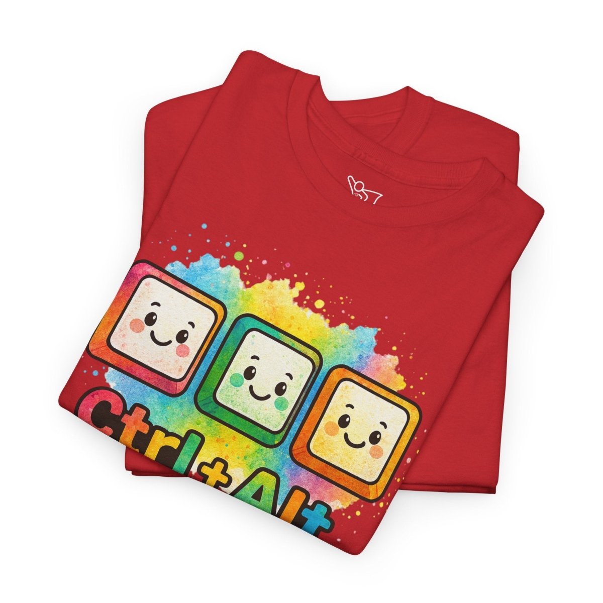 "CTRL.Alt.Teach" Colorful Teacher Tee Gift for Educators, Funny Teaching Shirt, Back to School Apparel, Classroom Humor Top - AI Tee Hero