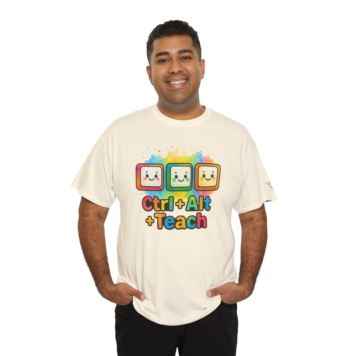 "CTRL.Alt.Teach" Colorful Teacher Tee Gift for Educators, Funny Teaching Shirt, Back to School Apparel, Classroom Humor Top - AI Tee Hero