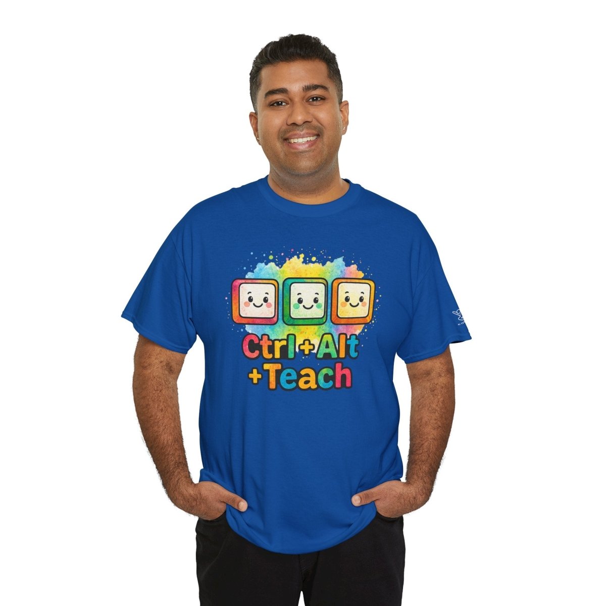 "CTRL.Alt.Teach" Colorful Teacher Tee Gift for Educators, Funny Teaching Shirt, Back to School Apparel, Classroom Humor Top - AI Tee Hero