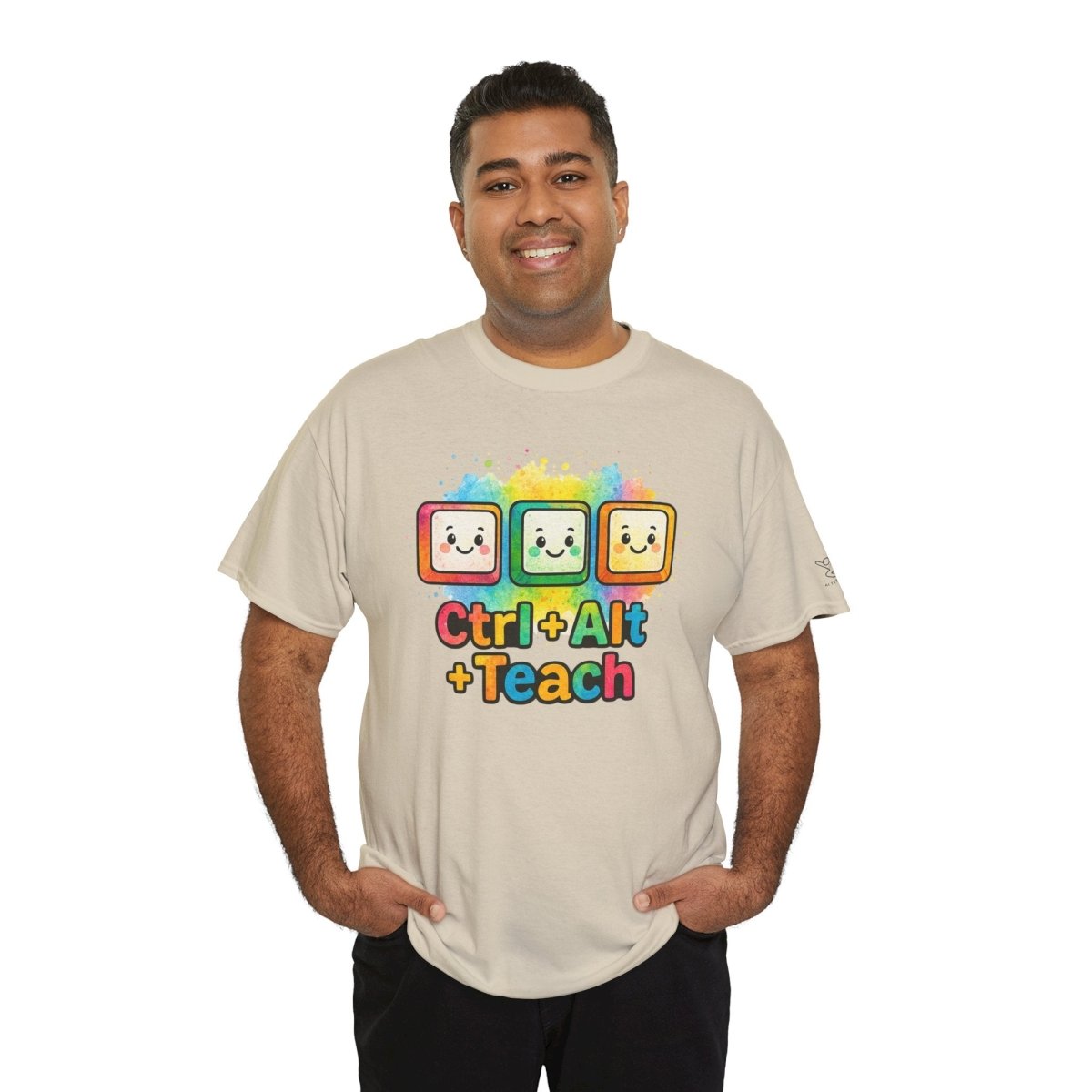 "CTRL.Alt.Teach" Colorful Teacher Tee Gift for Educators, Funny Teaching Shirt, Back to School Apparel, Classroom Humor Top - AI Tee Hero