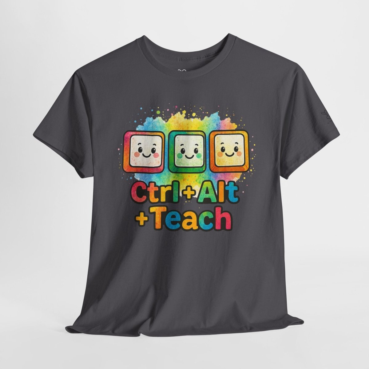 "CTRL.Alt.Teach" Colorful Teacher Tee Gift for Educators, Funny Teaching Shirt, Back to School Apparel, Classroom Humor Top - AI Tee Hero
