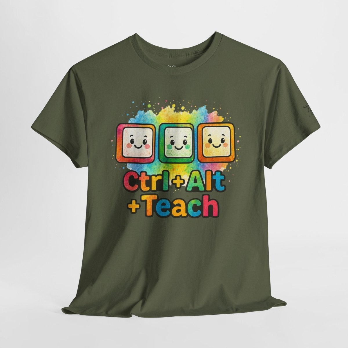 "CTRL.Alt.Teach" Colorful Teacher Tee Gift for Educators, Funny Teaching Shirt, Back to School Apparel, Classroom Humor Top - AI Tee Hero