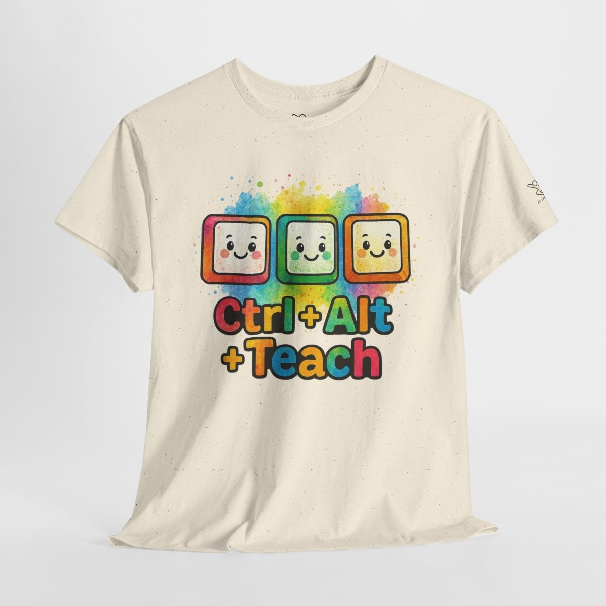 "CTRL.Alt.Teach" Colorful Teacher Tee Gift for Educators, Funny Teaching Shirt, Back to School Apparel, Classroom Humor Top - AI Tee Hero
