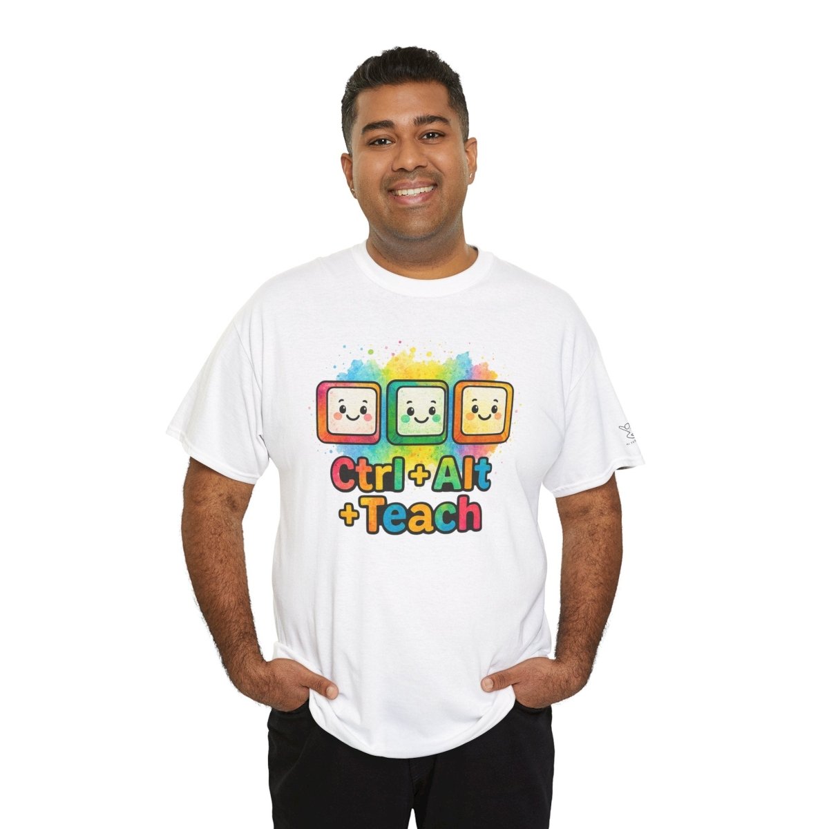 "CTRL.Alt.Teach" Colorful Teacher Tee Gift for Educators, Funny Teaching Shirt, Back to School Apparel, Classroom Humor Top - AI Tee Hero