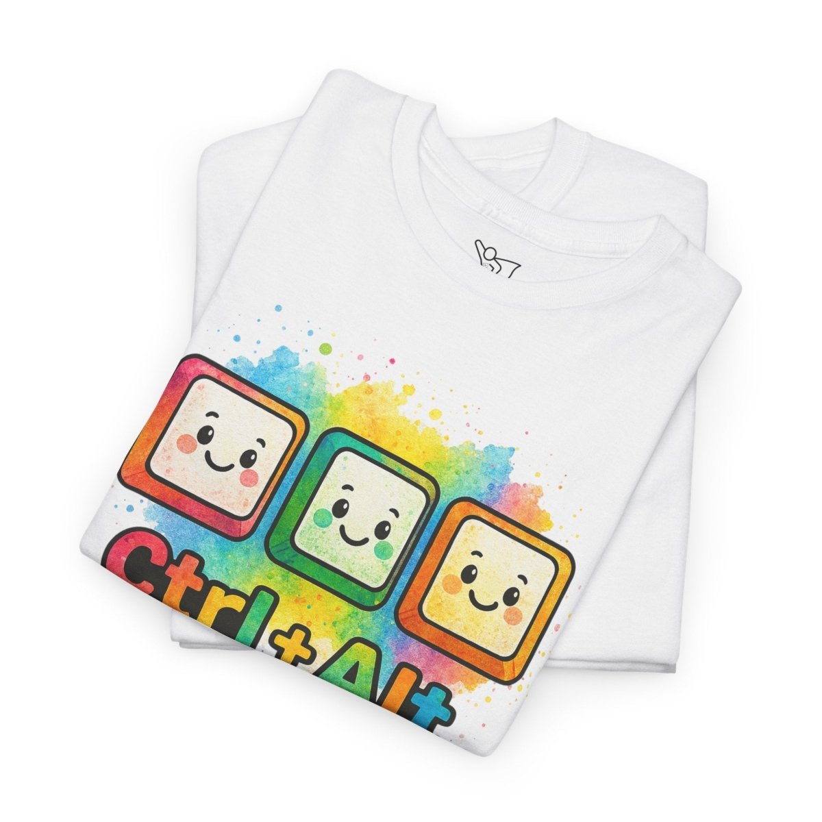 "CTRL.Alt.Teach" Colorful Teacher Tee Gift for Educators, Funny Teaching Shirt, Back to School Apparel, Classroom Humor Top - AI Tee Hero