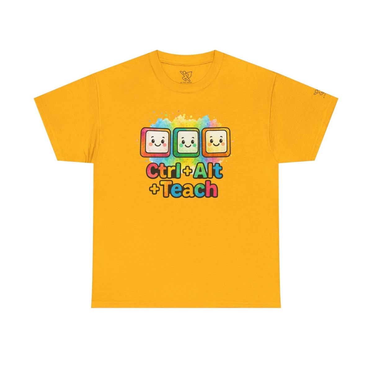 "CTRL.Alt.Teach" Colorful Teacher Tee Gift for Educators, Funny Teaching Shirt, Back to School Apparel, Classroom Humor Top - AI Tee Hero