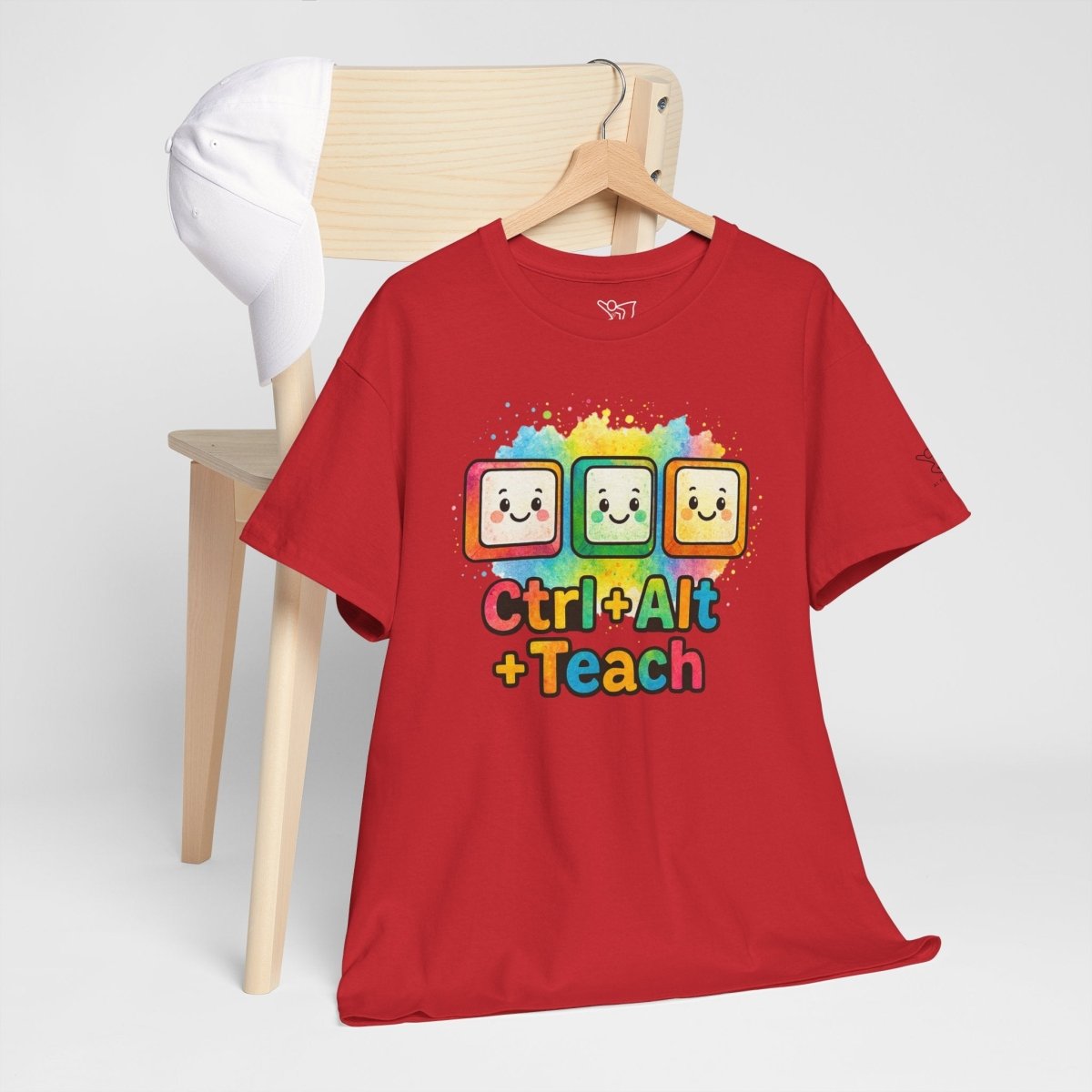"CTRL.Alt.Teach" Colorful Teacher Tee Gift for Educators, Funny Teaching Shirt, Back to School Apparel, Classroom Humor Top - AI Tee Hero