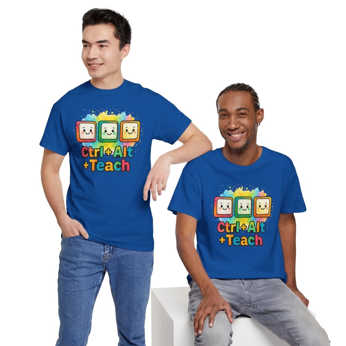 "CTRL.Alt.Teach" Colorful Teacher Tee Gift for Educators, Funny Teaching Shirt, Back to School Apparel, Classroom Humor Top - AI Tee Hero