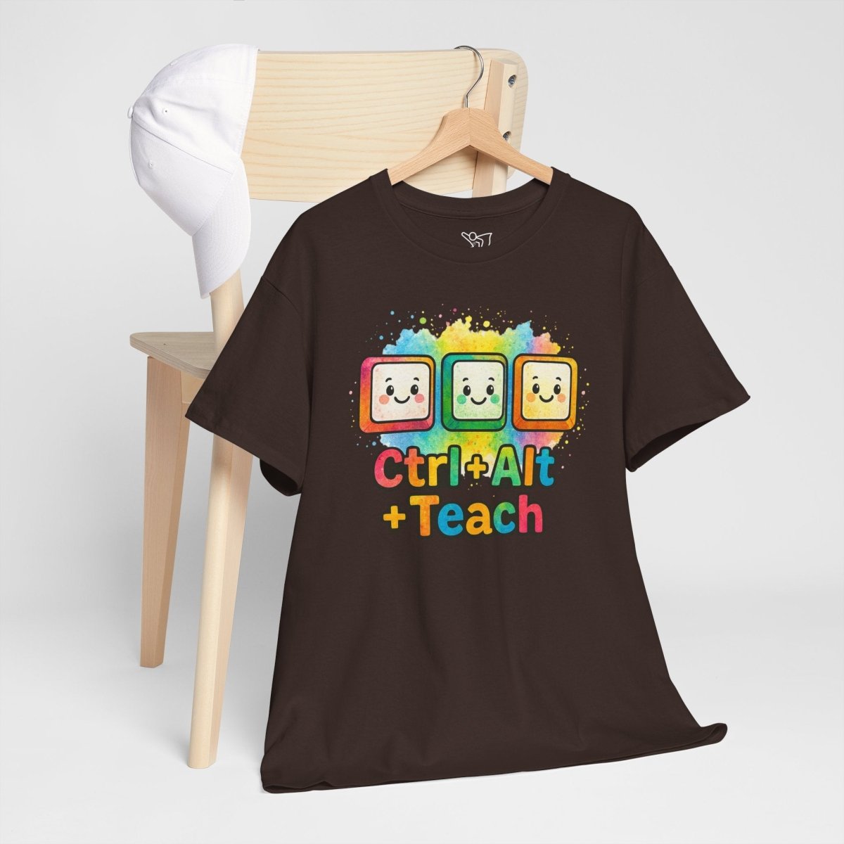"CTRL.Alt.Teach" Colorful Teacher Tee Gift for Educators, Funny Teaching Shirt, Back to School Apparel, Classroom Humor Top - AI Tee Hero