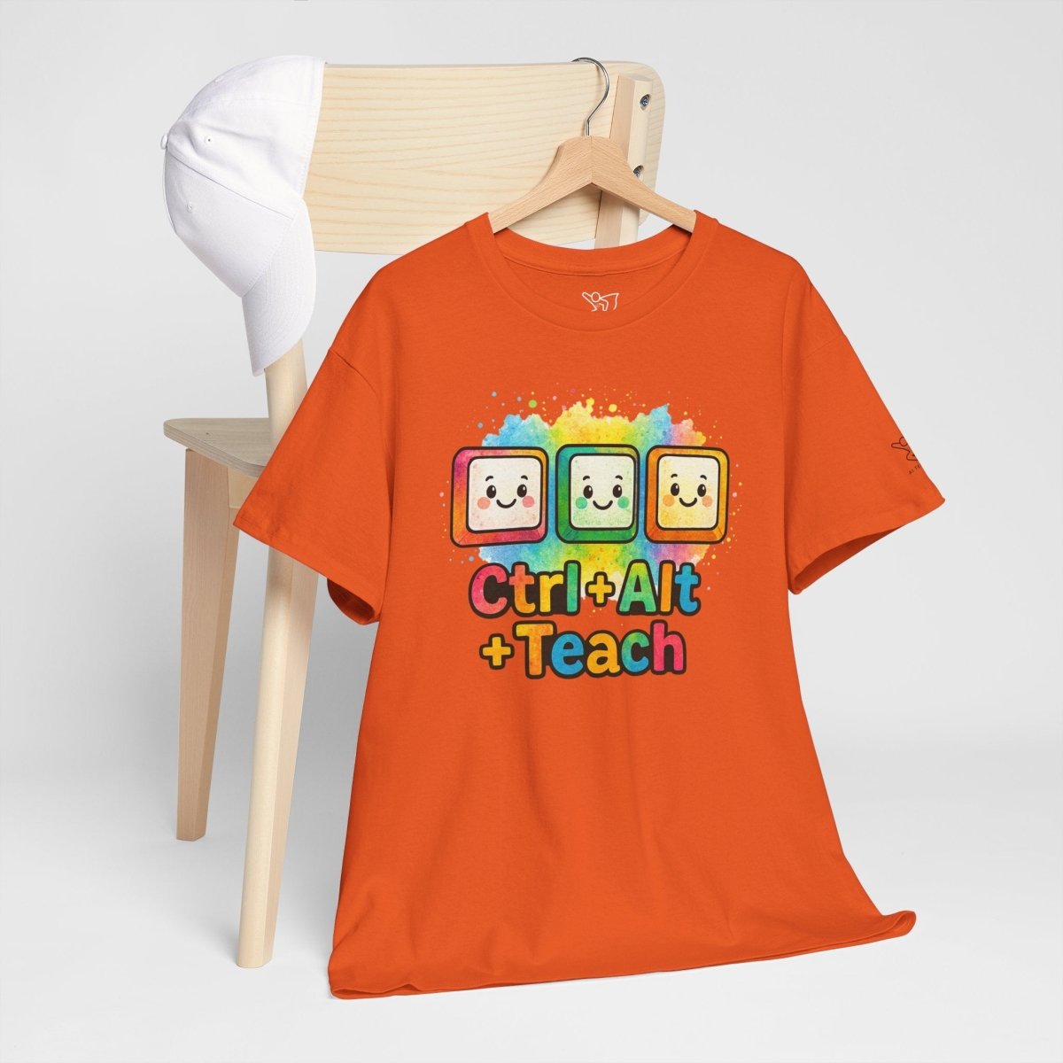 "CTRL.Alt.Teach" Colorful Teacher Tee Gift for Educators, Funny Teaching Shirt, Back to School Apparel, Classroom Humor Top - AI Tee Hero