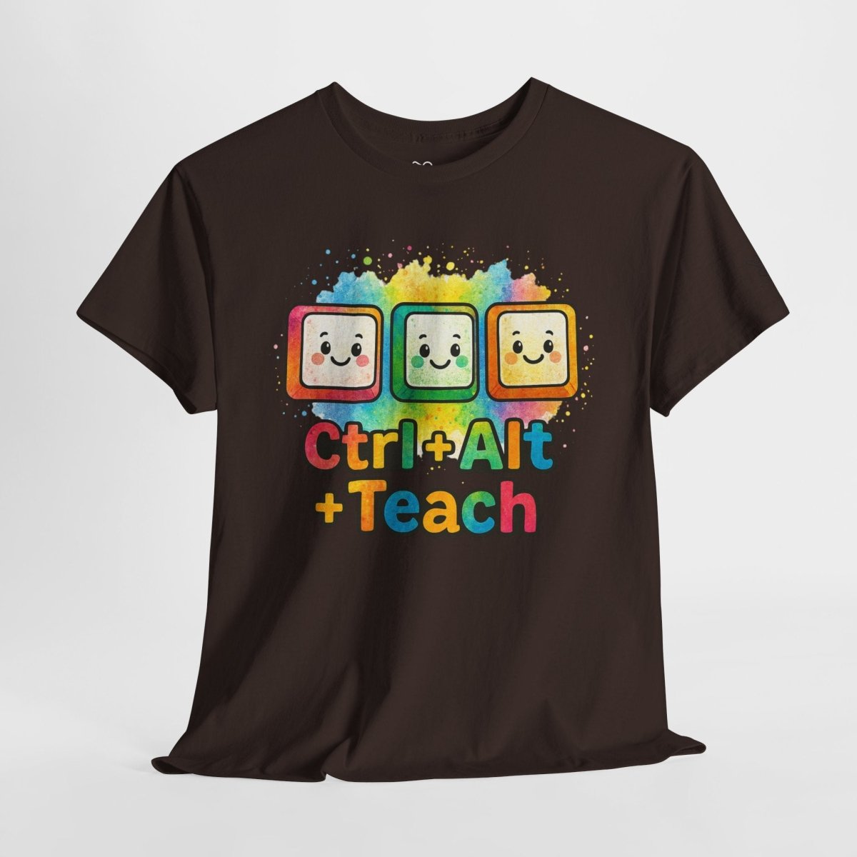 "CTRL.Alt.Teach" Colorful Teacher Tee Gift for Educators, Funny Teaching Shirt, Back to School Apparel, Classroom Humor Top - AI Tee Hero