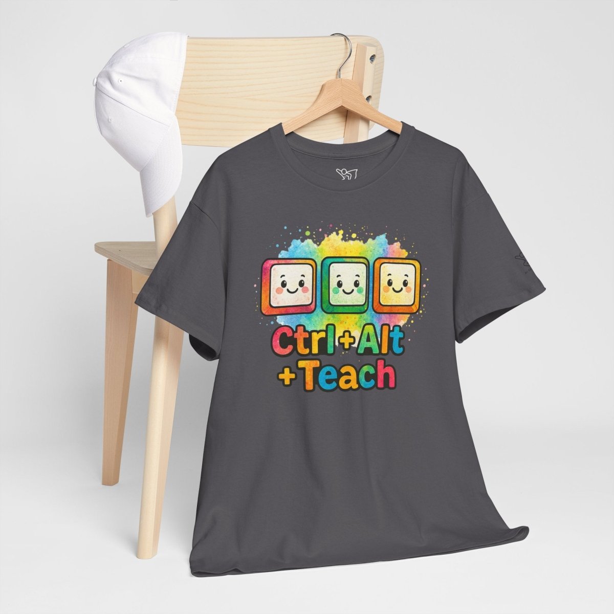 "CTRL.Alt.Teach" Colorful Teacher Tee Gift for Educators, Funny Teaching Shirt, Back to School Apparel, Classroom Humor Top - AI Tee Hero