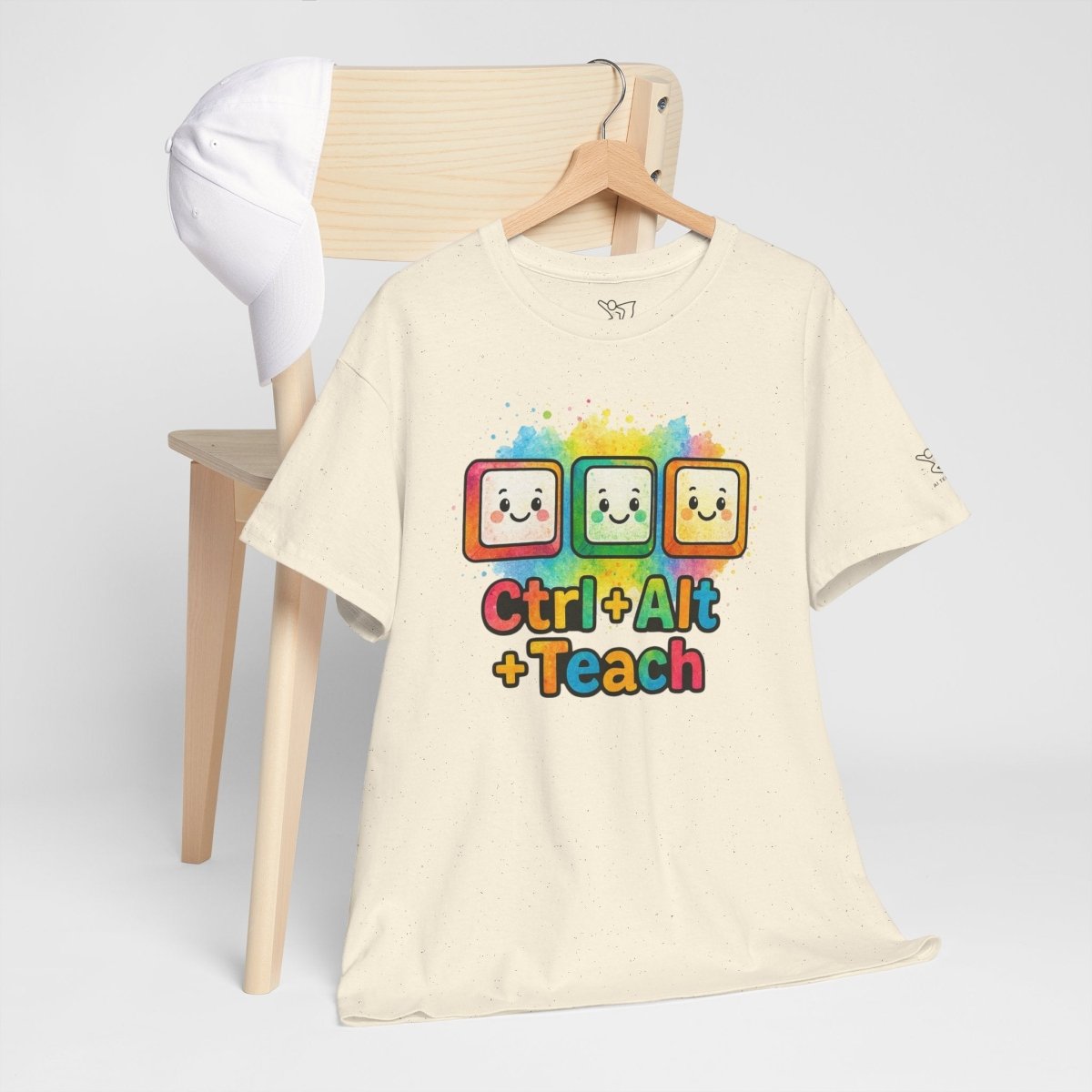 "CTRL.Alt.Teach" Colorful Teacher Tee Gift for Educators, Funny Teaching Shirt, Back to School Apparel, Classroom Humor Top - AI Tee Hero