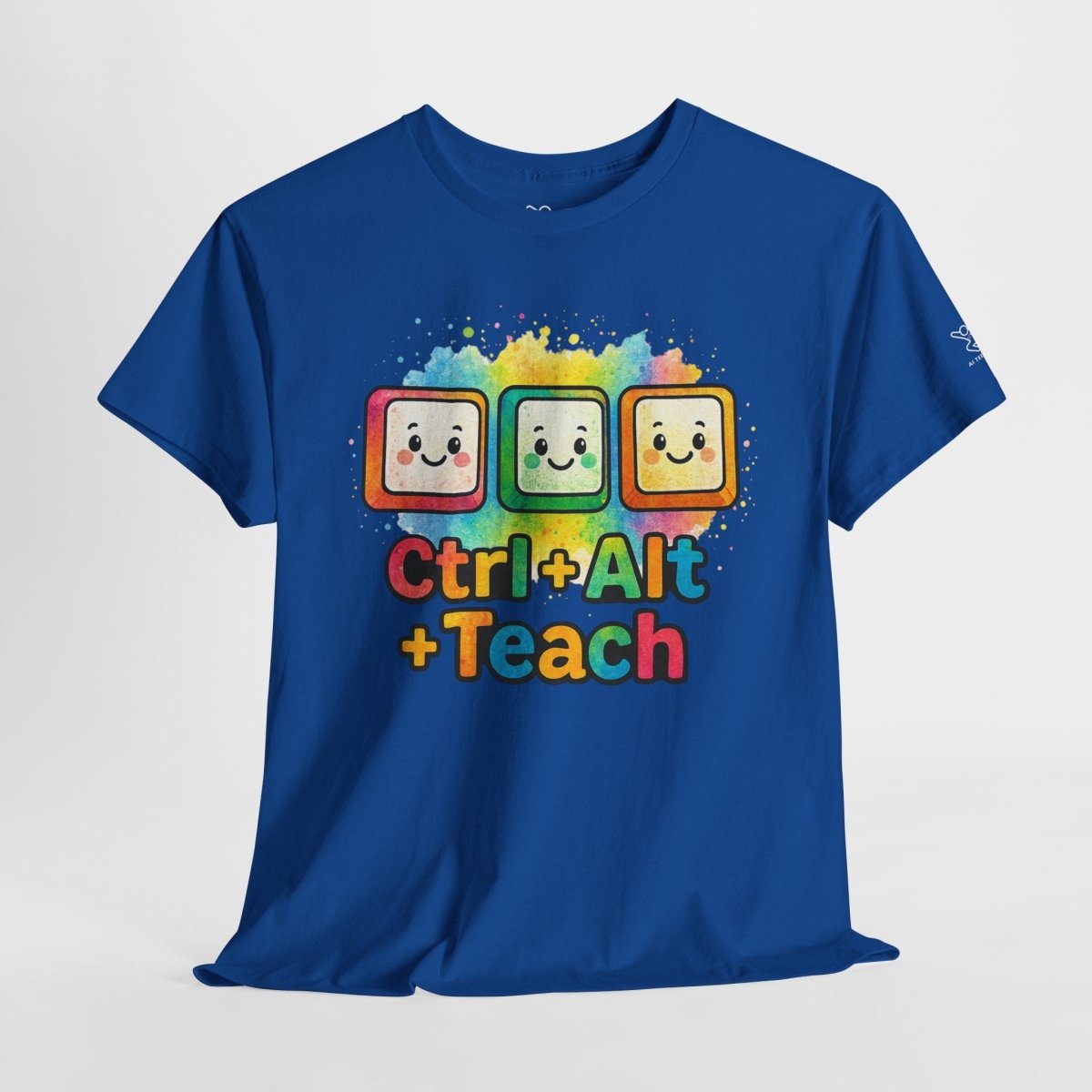 "CTRL.Alt.Teach" Colorful Teacher Tee Gift for Educators, Funny Teaching Shirt, Back to School Apparel, Classroom Humor Top - AI Tee Hero