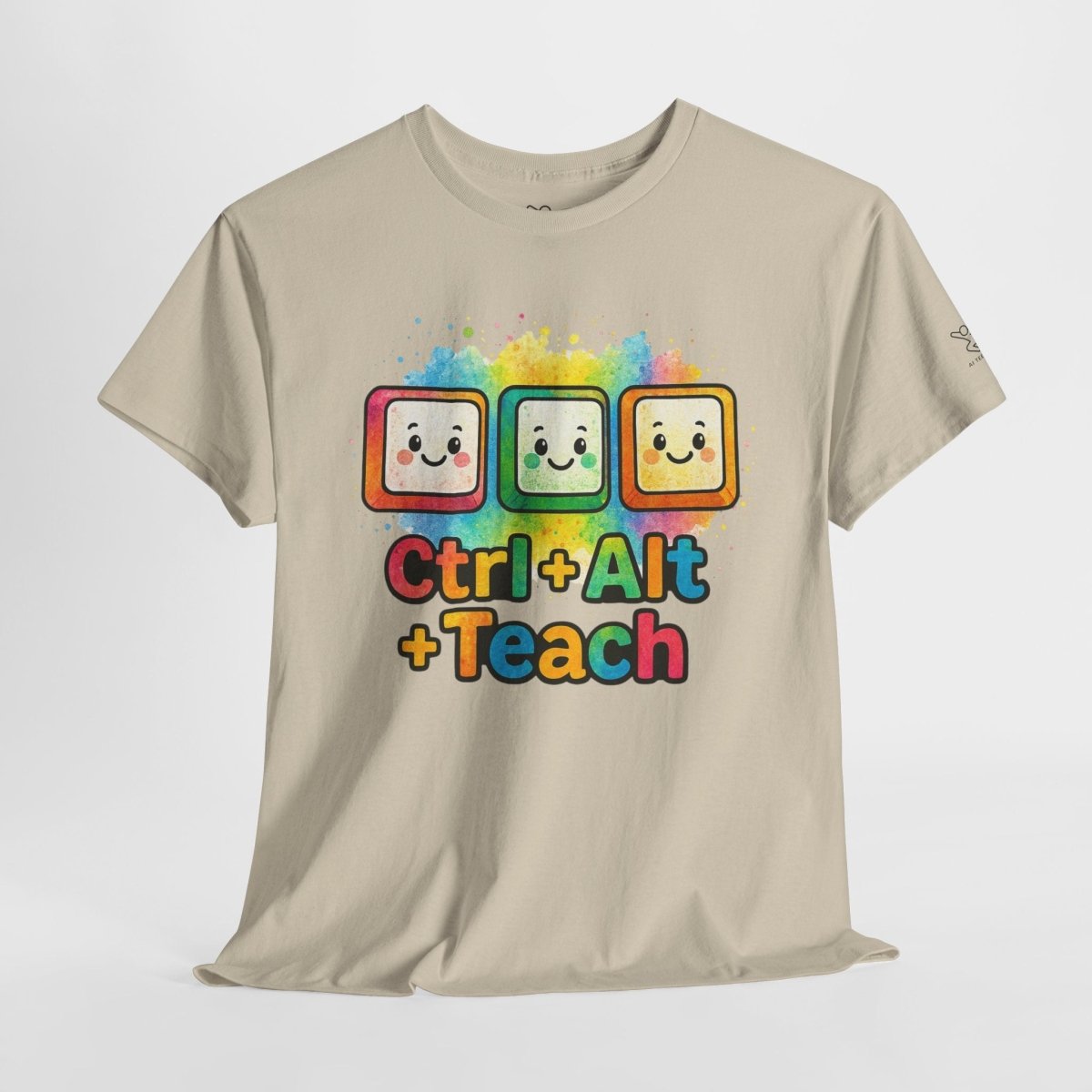 "CTRL.Alt.Teach" Colorful Teacher Tee Gift for Educators, Funny Teaching Shirt, Back to School Apparel, Classroom Humor Top - AI Tee Hero