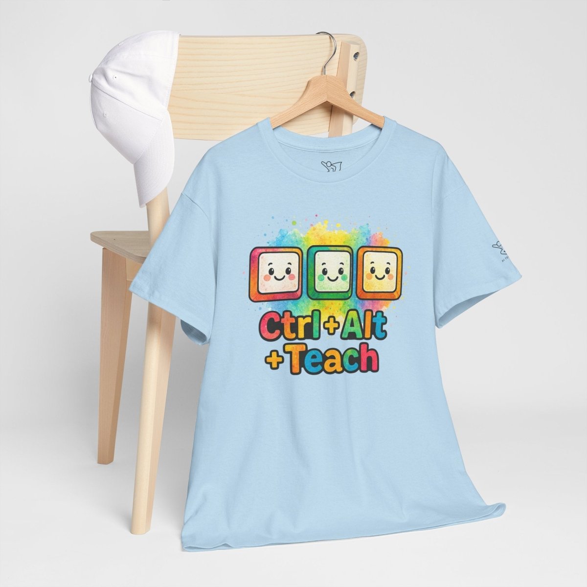 "CTRL.Alt.Teach" Colorful Teacher Tee Gift for Educators, Funny Teaching Shirt, Back to School Apparel, Classroom Humor Top - AI Tee Hero