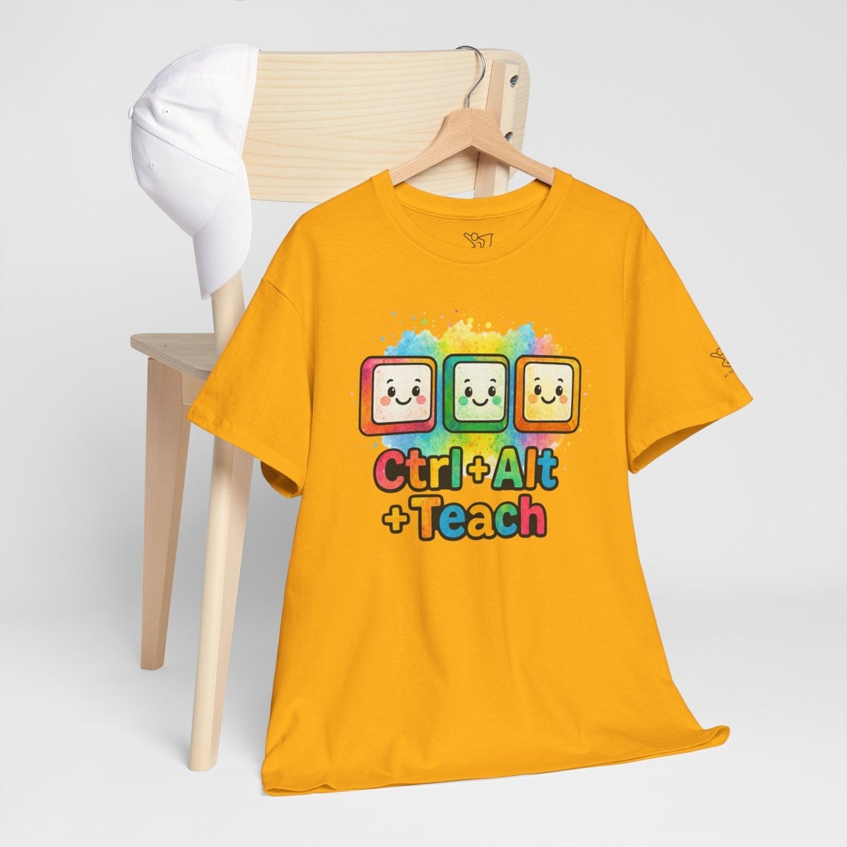 "CTRL.Alt.Teach" Colorful Teacher Tee Gift for Educators, Funny Teaching Shirt, Back to School Apparel, Classroom Humor Top - AI Tee Hero