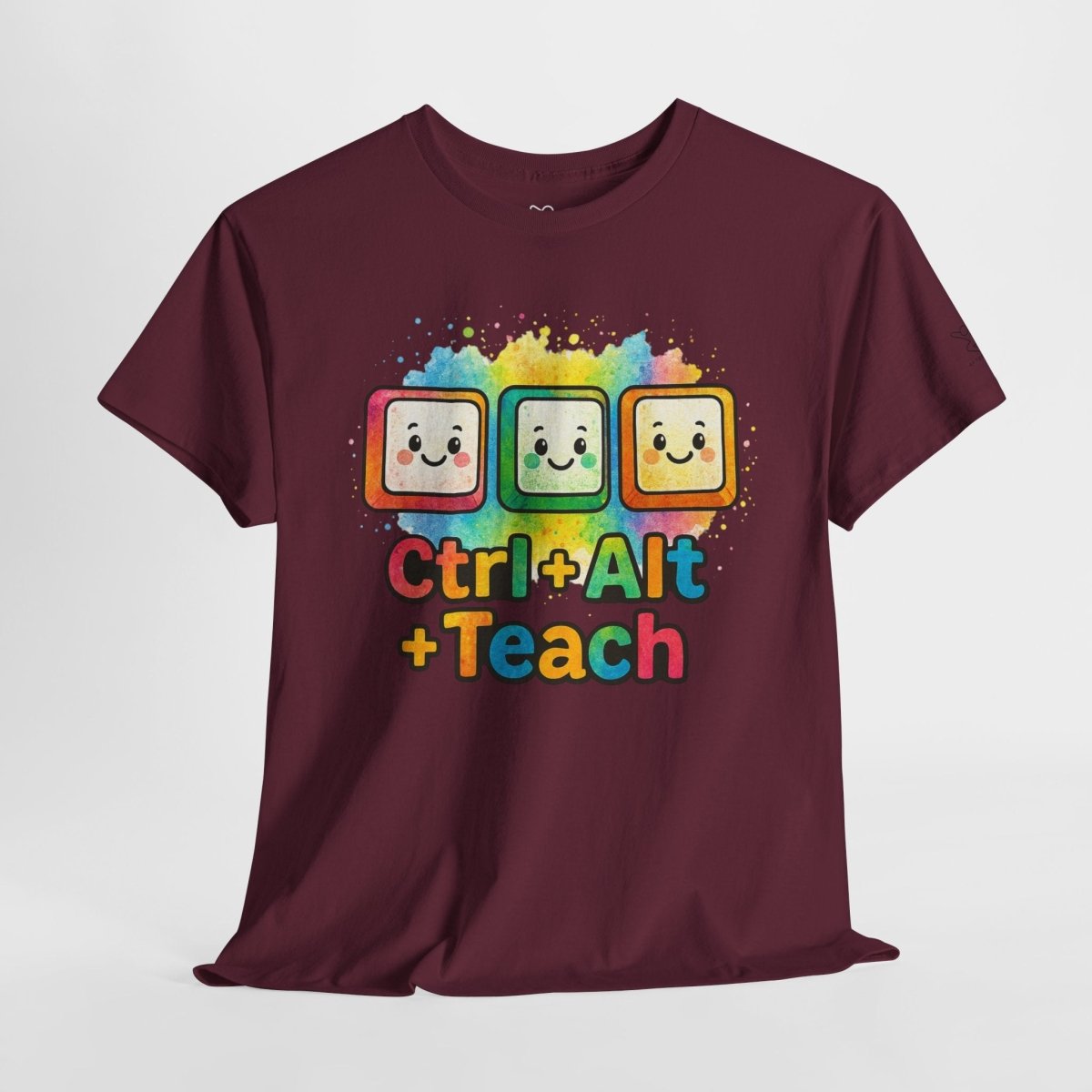"CTRL.Alt.Teach" Colorful Teacher Tee Gift for Educators, Funny Teaching Shirt, Back to School Apparel, Classroom Humor Top - AI Tee Hero