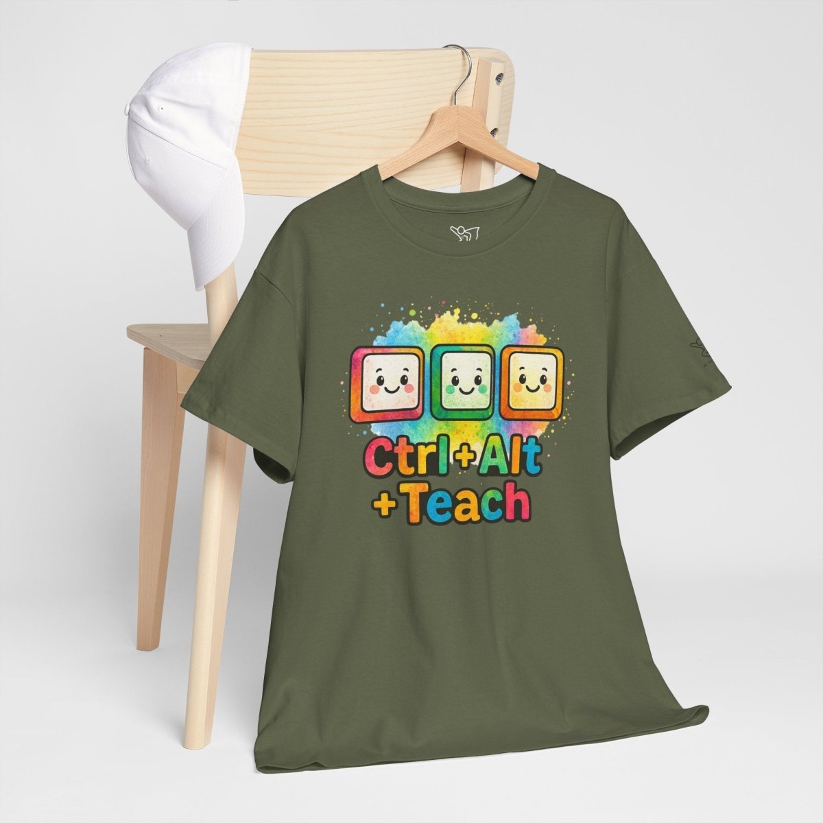 "CTRL.Alt.Teach" Colorful Teacher Tee Gift for Educators, Funny Teaching Shirt, Back to School Apparel, Classroom Humor Top - AI Tee Hero