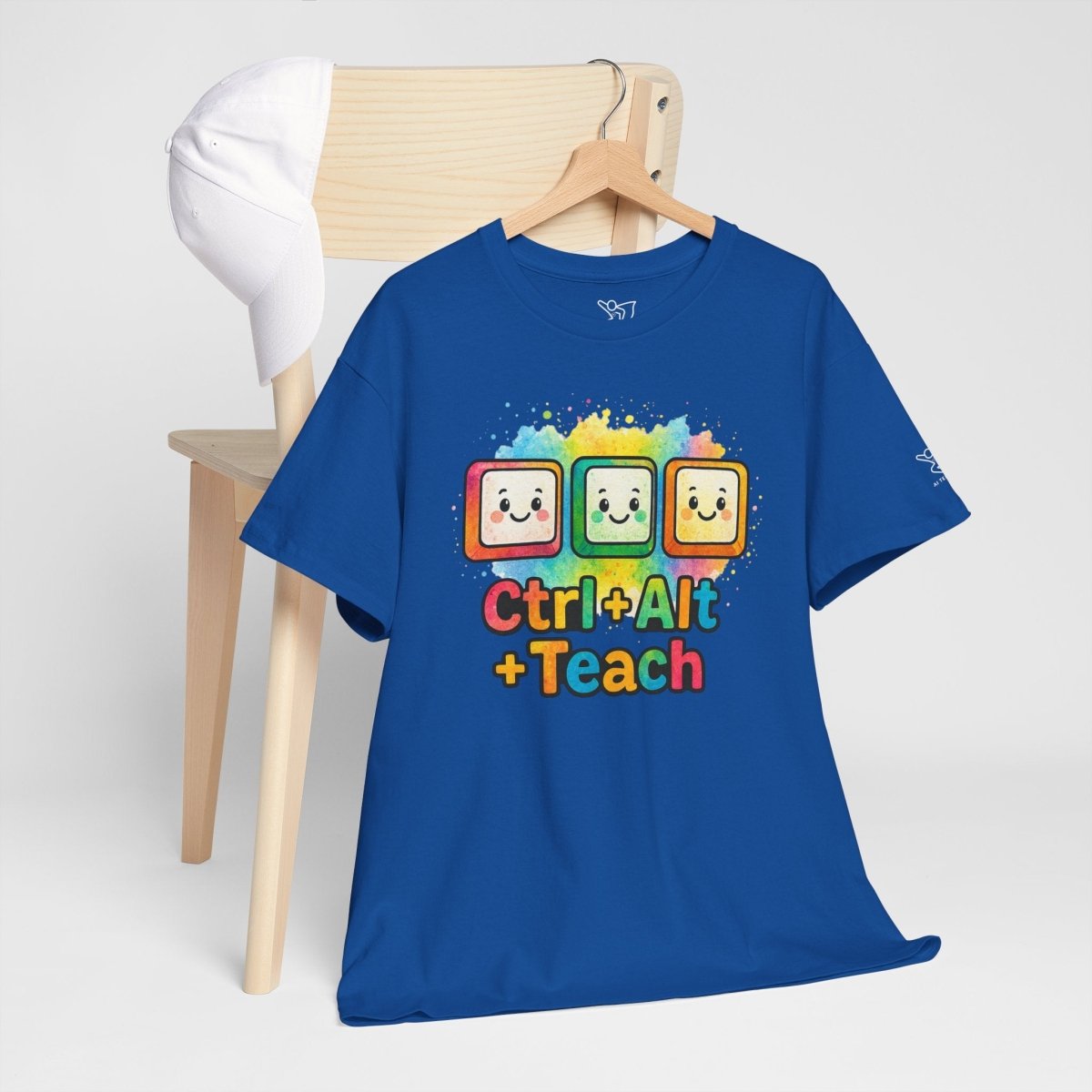 "CTRL.Alt.Teach" Colorful Teacher Tee Gift for Educators, Funny Teaching Shirt, Back to School Apparel, Classroom Humor Top - AI Tee Hero