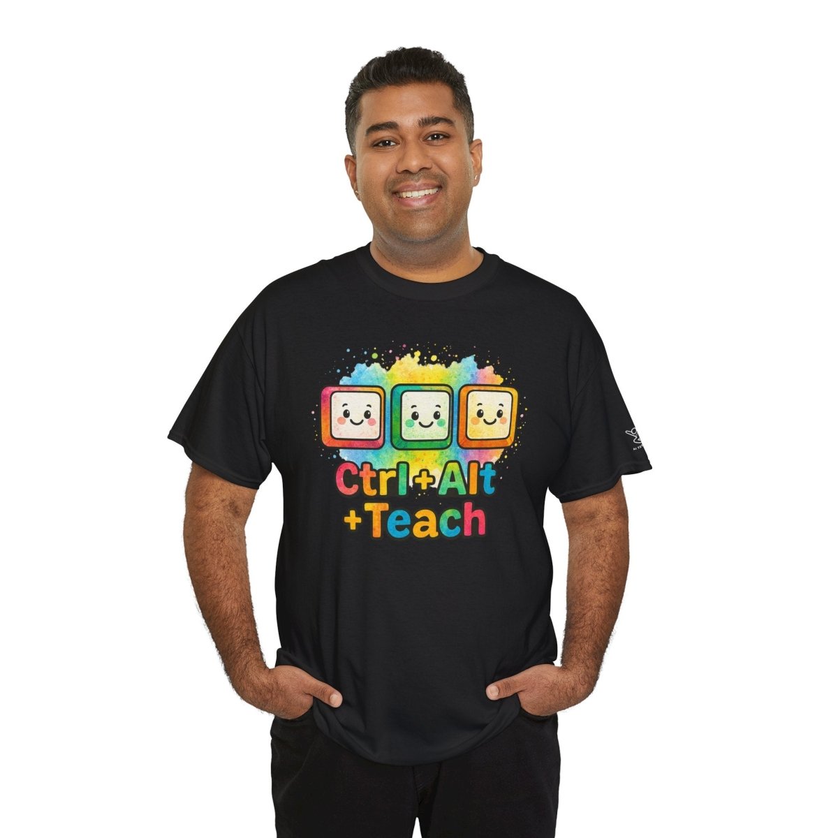 "CTRL.Alt.Teach" Colorful Teacher Tee Gift for Educators, Funny Teaching Shirt, Back to School Apparel, Classroom Humor Top - AI Tee Hero