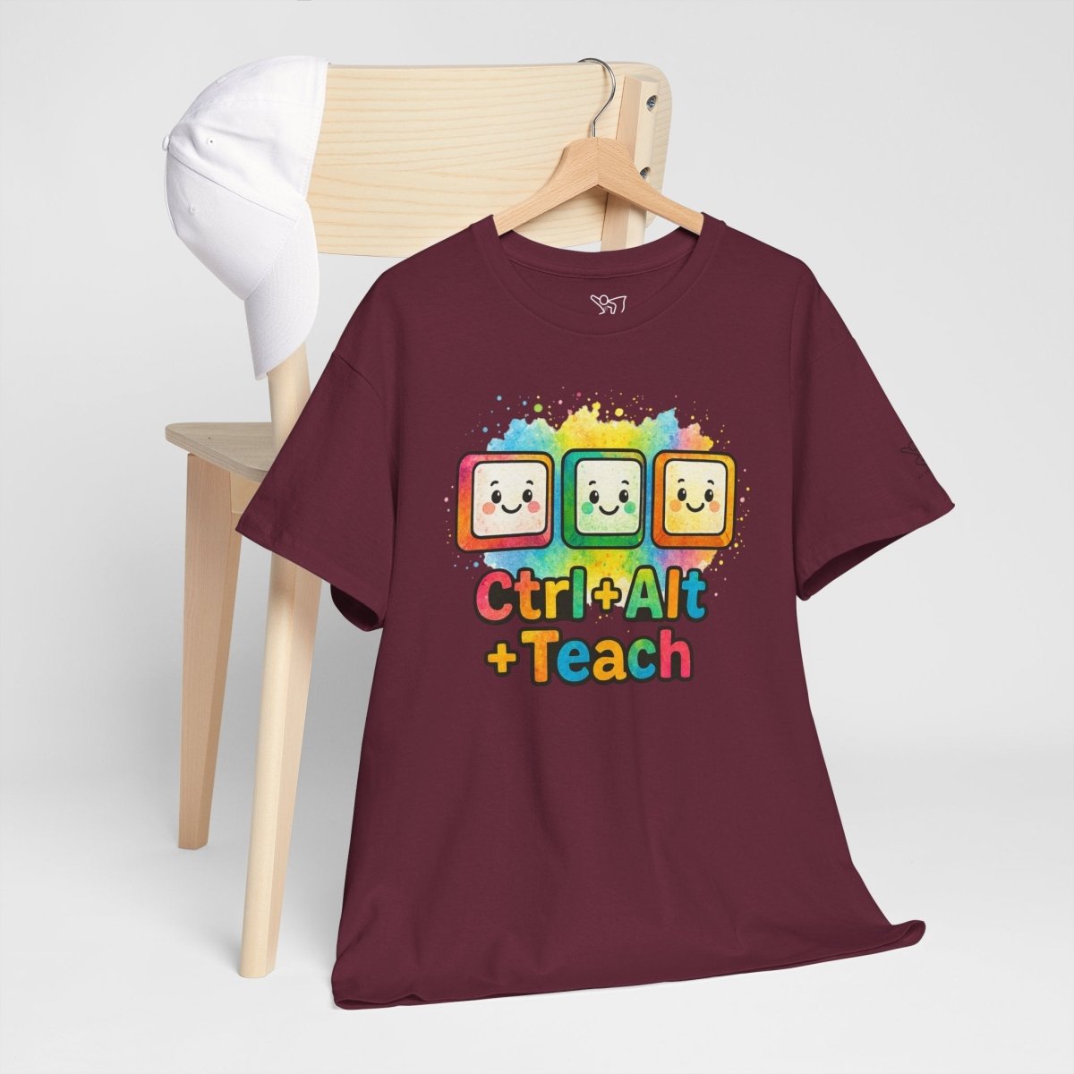 "CTRL.Alt.Teach" Colorful Teacher Tee Gift for Educators, Funny Teaching Shirt, Back to School Apparel, Classroom Humor Top - AI Tee Hero