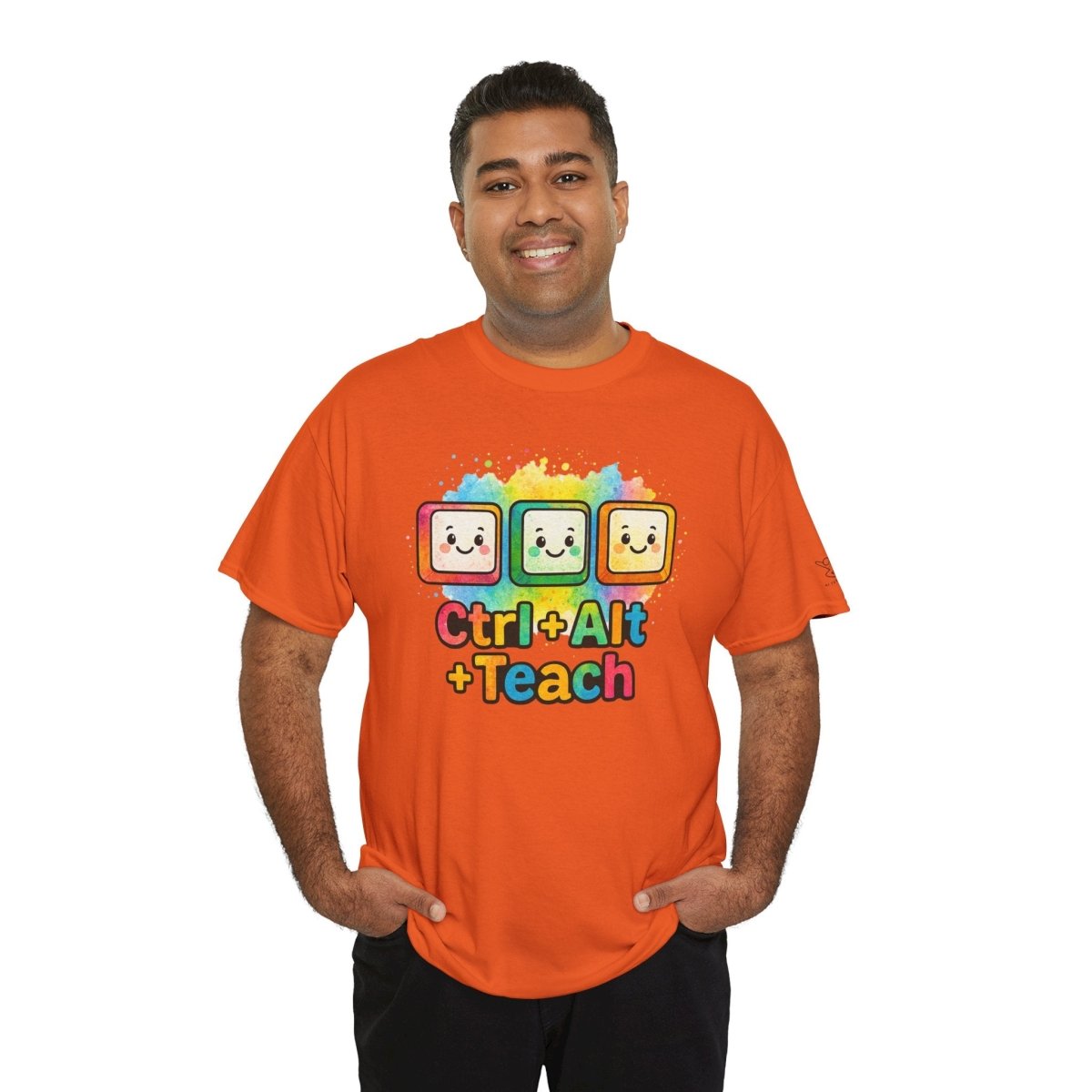 "CTRL.Alt.Teach" Colorful Teacher Tee Gift for Educators, Funny Teaching Shirt, Back to School Apparel, Classroom Humor Top - AI Tee Hero
