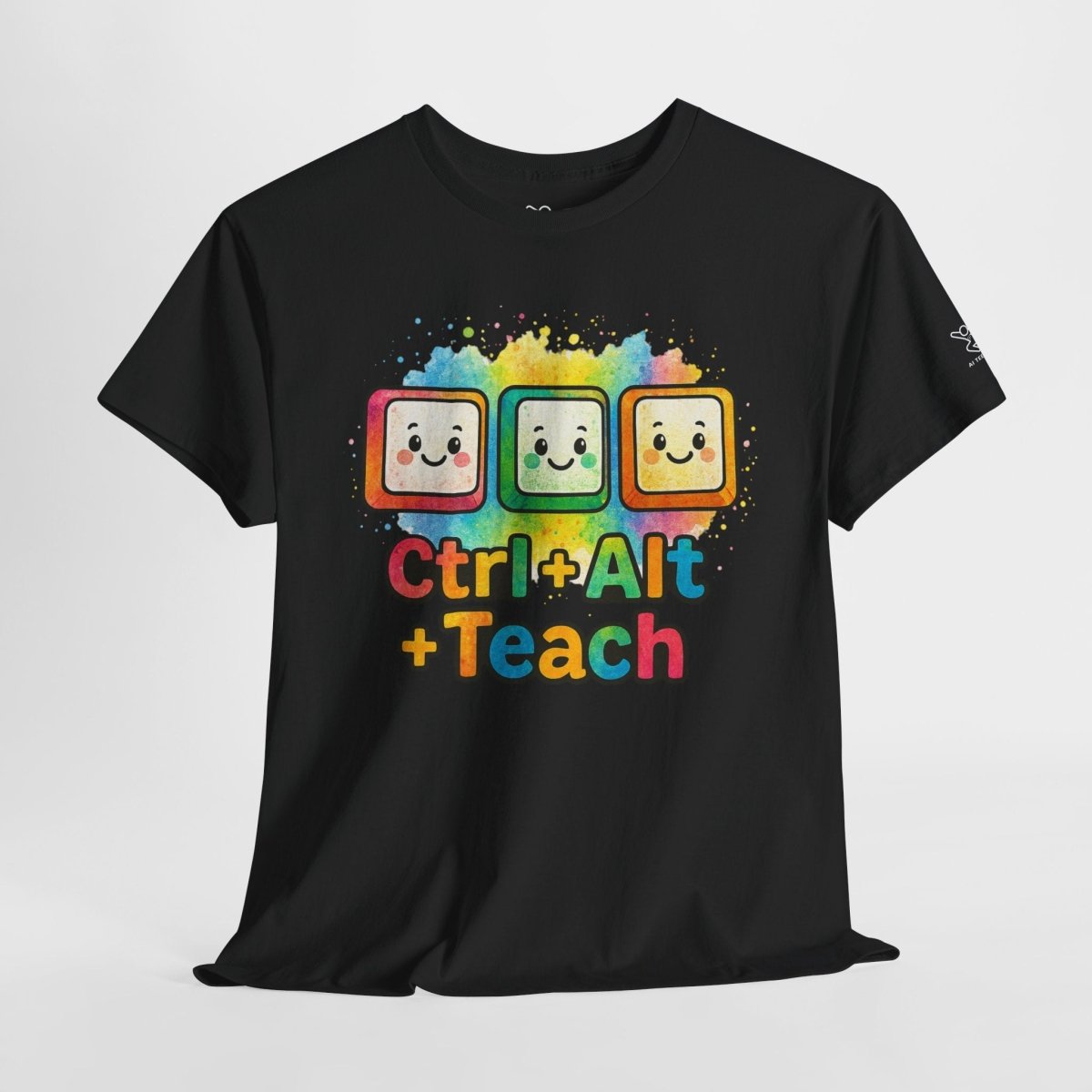 "CTRL.Alt.Teach" Colorful Teacher Tee Gift for Educators, Funny Teaching Shirt, Back to School Apparel, Classroom Humor Top - AI Tee Hero