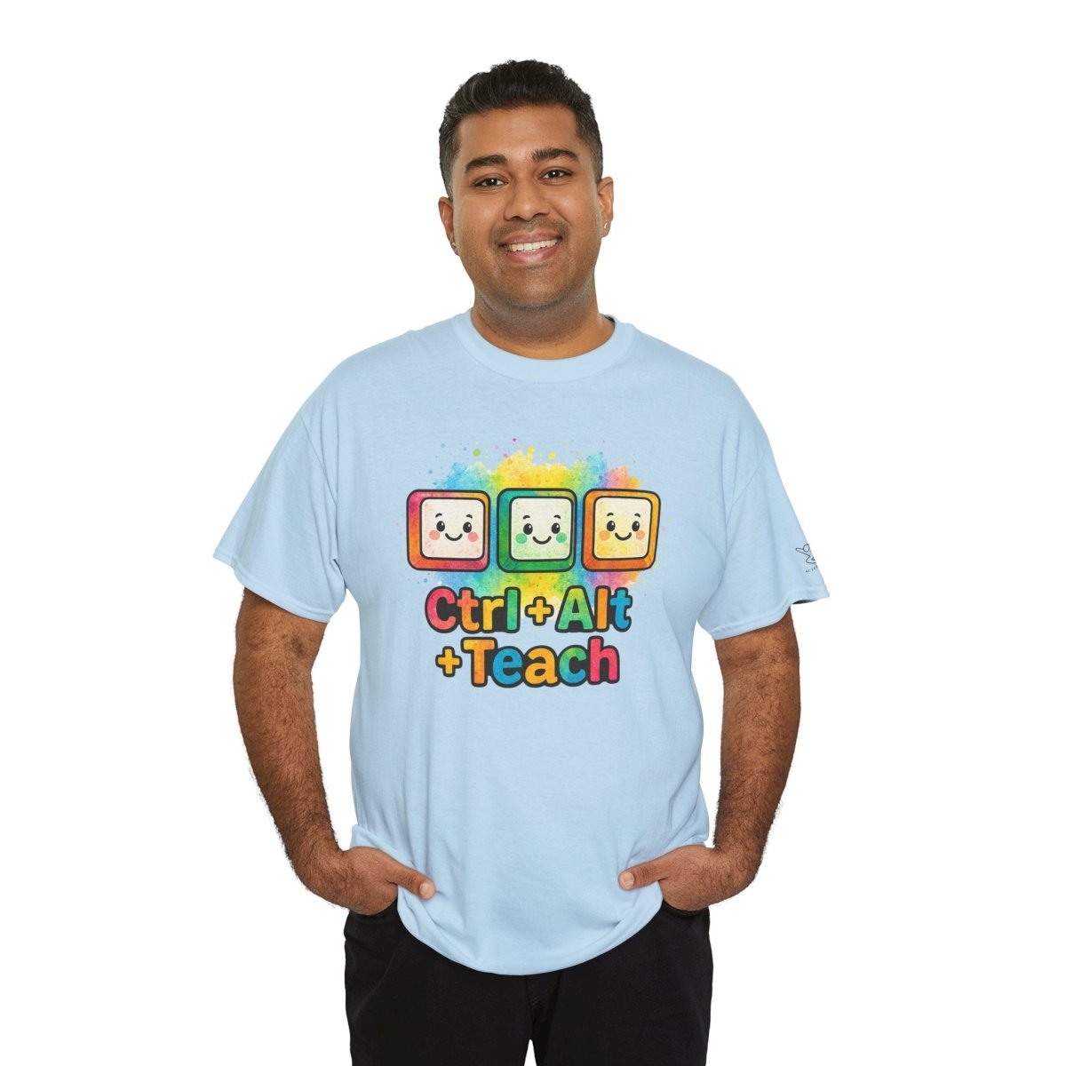 "CTRL.Alt.Teach" Colorful Teacher Tee Gift for Educators, Funny Teaching Shirt, Back to School Apparel, Classroom Humor Top - AI Tee Hero
