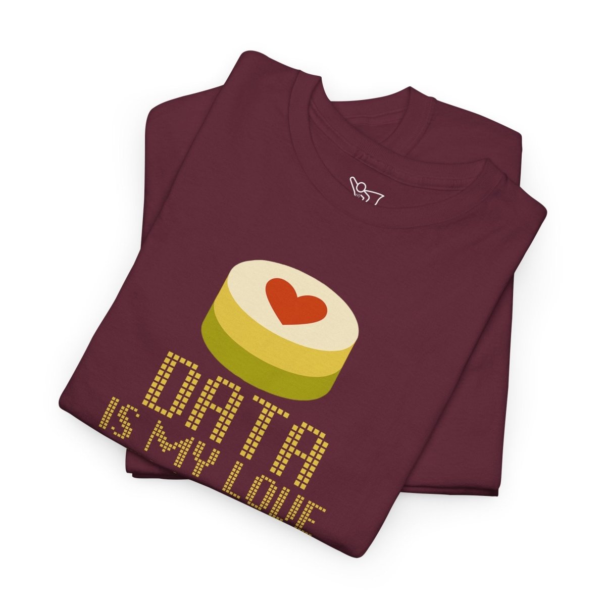 "Data is My Love Language" CW - 1 Casual Unisex Cotton T-Shirt, Tech Enthusiast Gift, Cute Data Lover Apparel, Geeky Gift for Him Her - AI Tee Hero