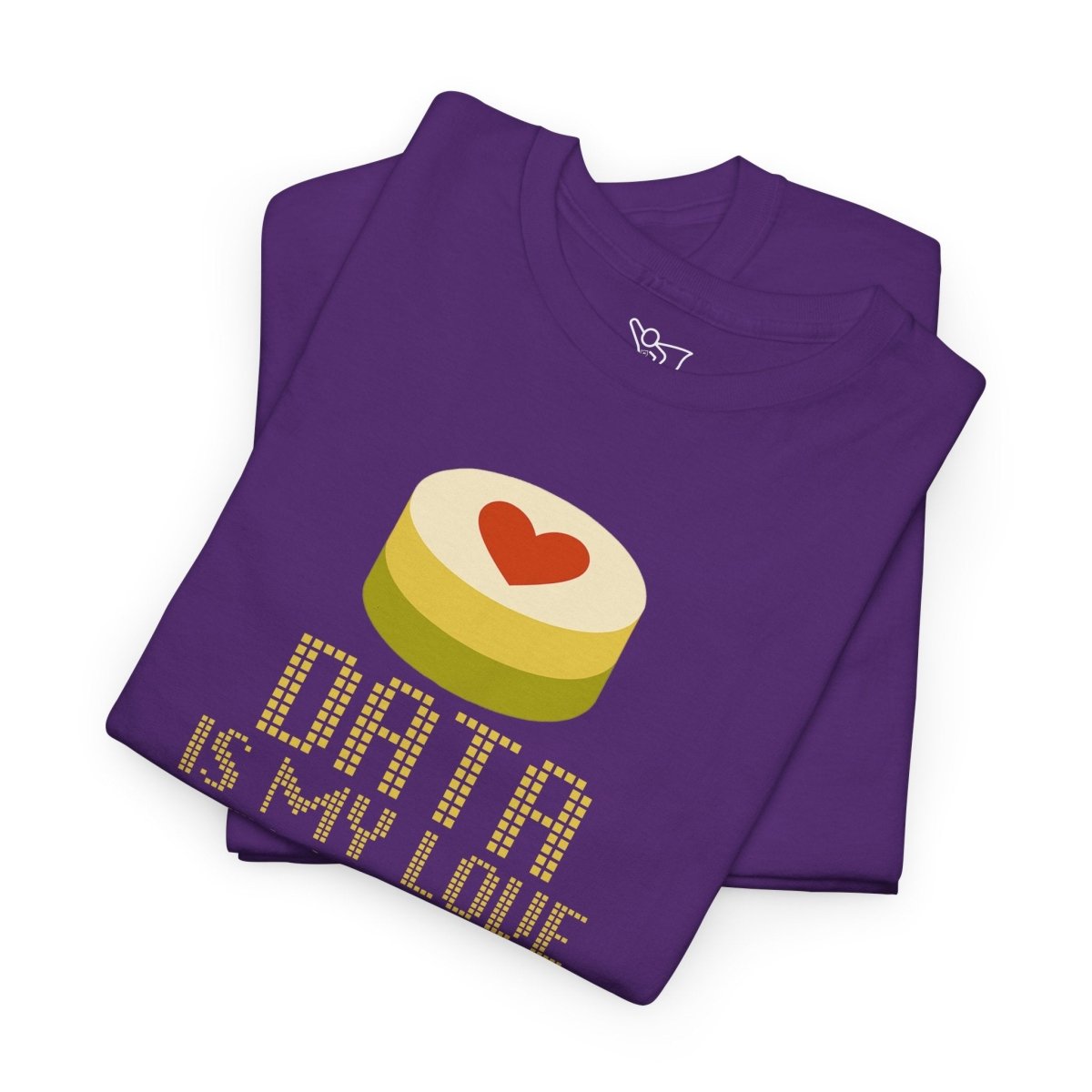 "Data is My Love Language" CW - 1 Casual Unisex Cotton T-Shirt, Tech Enthusiast Gift, Cute Data Lover Apparel, Geeky Gift for Him Her - AI Tee Hero