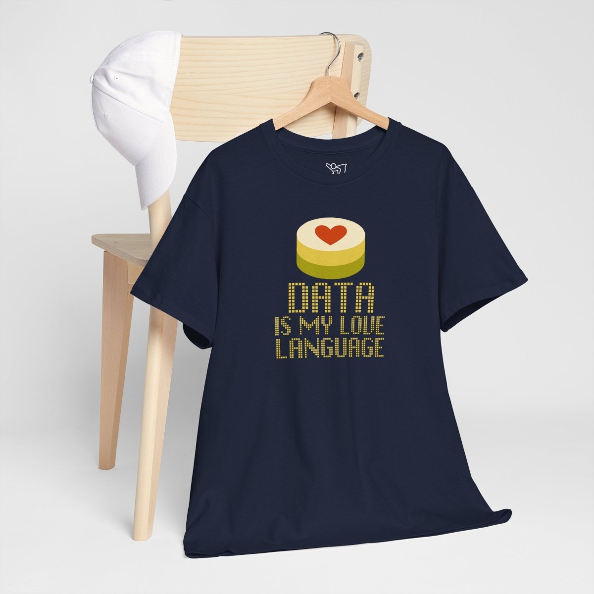 "Data is My Love Language" CW - 1 Casual Unisex Cotton T-Shirt, Tech Enthusiast Gift, Cute Data Lover Apparel, Geeky Gift for Him Her - AI Tee Hero