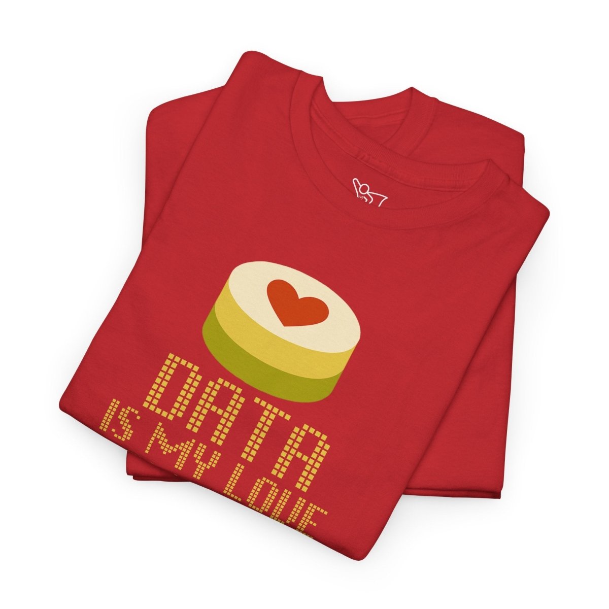 "Data is My Love Language" CW - 1 Casual Unisex Cotton T-Shirt, Tech Enthusiast Gift, Cute Data Lover Apparel, Geeky Gift for Him Her - AI Tee Hero