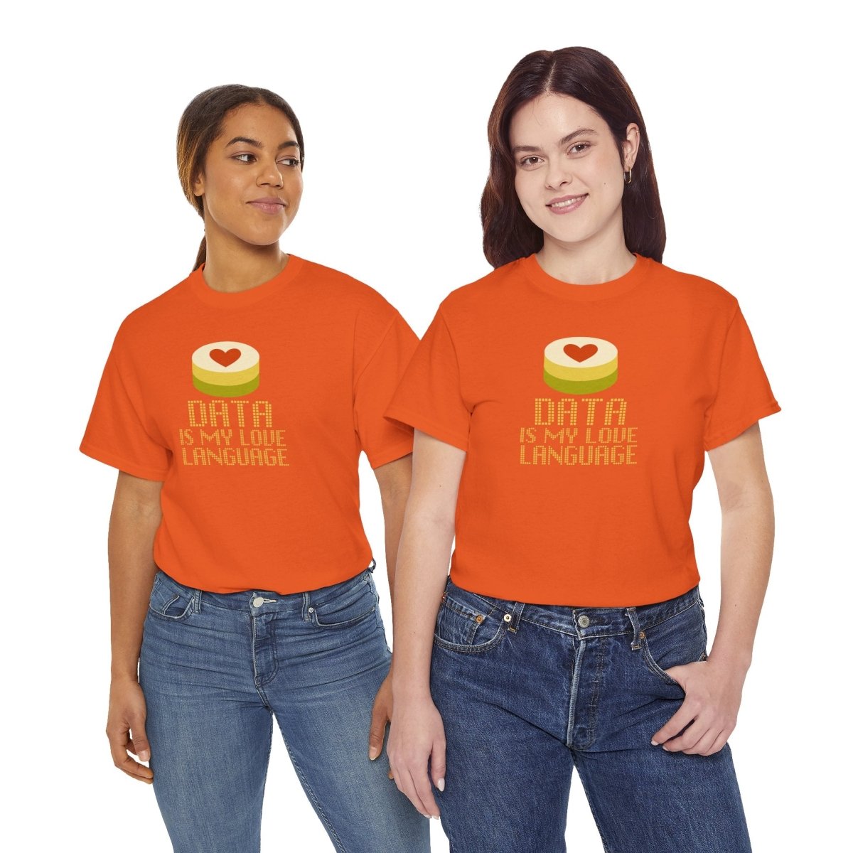 "Data is My Love Language" CW - 1 Casual Unisex Cotton T-Shirt, Tech Enthusiast Gift, Cute Data Lover Apparel, Geeky Gift for Him Her - AI Tee Hero