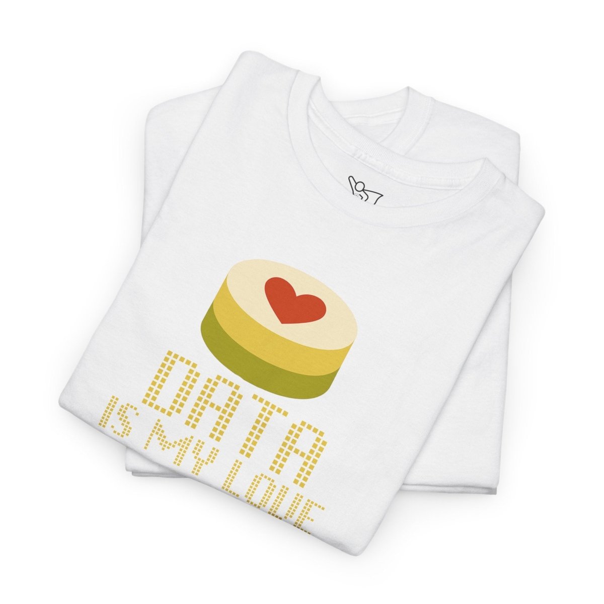 "Data is My Love Language" CW - 1 Casual Unisex Cotton T-Shirt, Tech Enthusiast Gift, Cute Data Lover Apparel, Geeky Gift for Him Her - AI Tee Hero