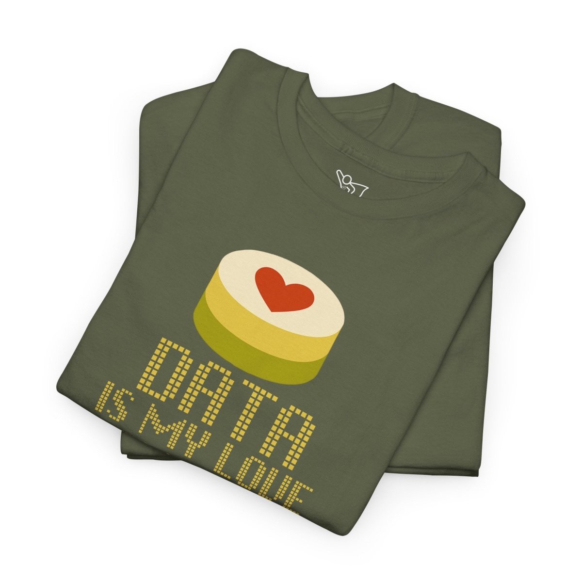 "Data is My Love Language" CW - 1 Casual Unisex Cotton T-Shirt, Tech Enthusiast Gift, Cute Data Lover Apparel, Geeky Gift for Him Her - AI Tee Hero