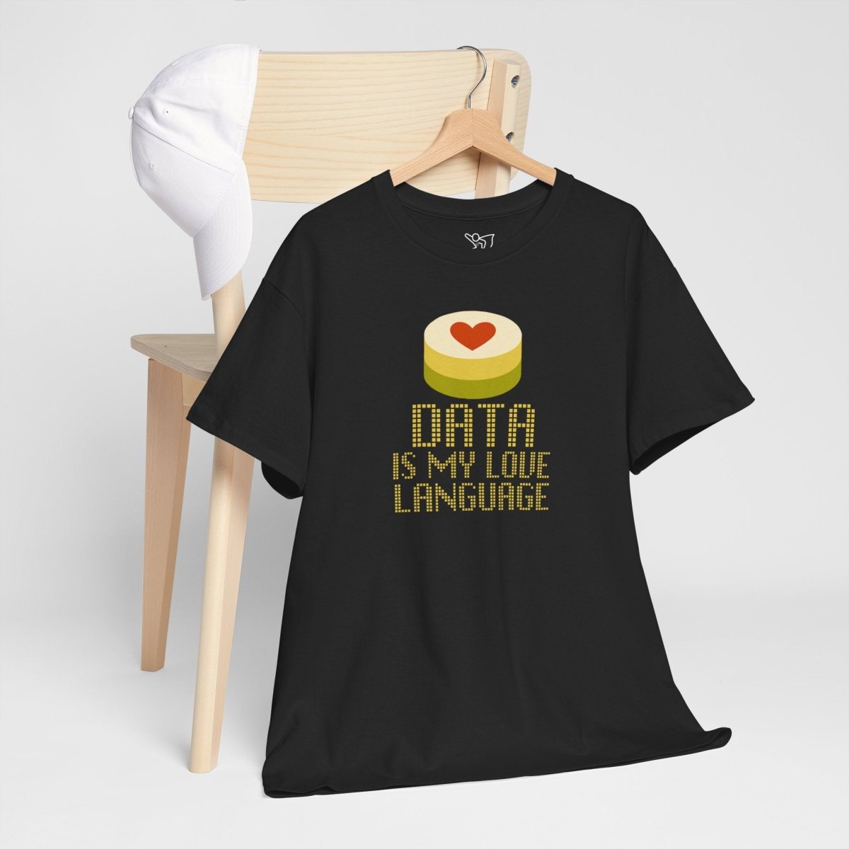 "Data is My Love Language" CW - 1 Casual Unisex Cotton T-Shirt, Tech Enthusiast Gift, Cute Data Lover Apparel, Geeky Gift for Him Her - AI Tee Hero